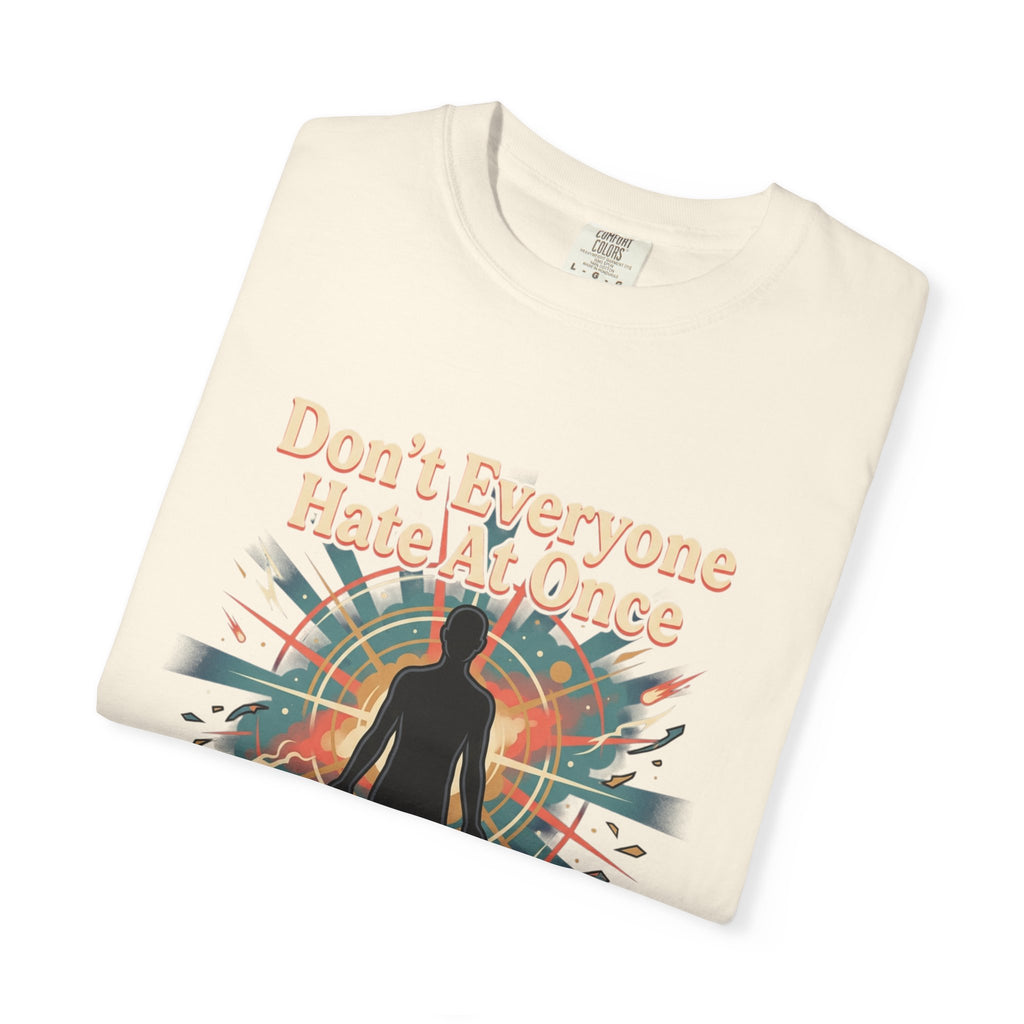 Power Runs Black Don't Everyone Hate Me Once" Retro Silhouette Graphic Tee by Printify