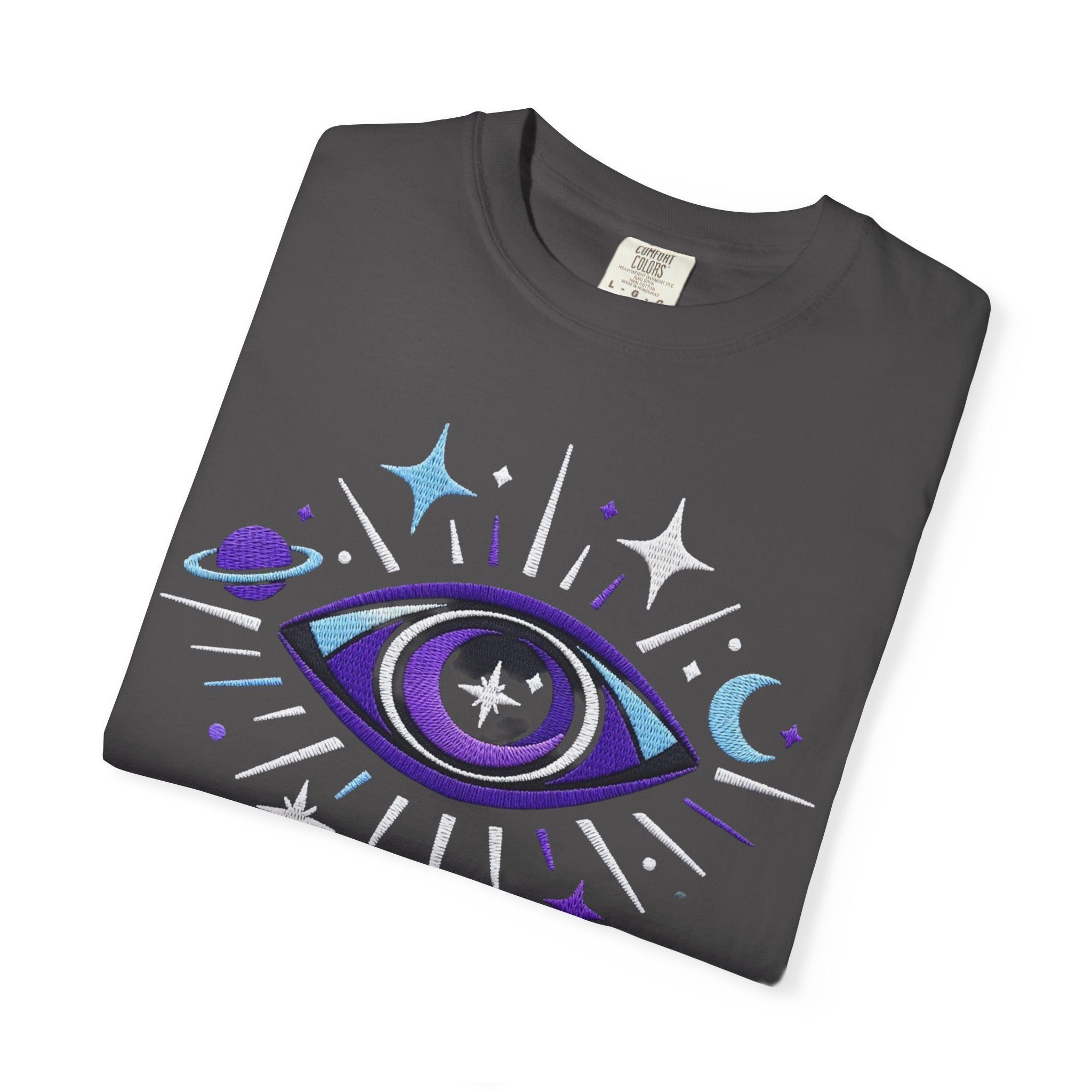 PRB Mystic All-Seeing Eye T-shirt | Cosmic Moon and Stars by Power Runs Black