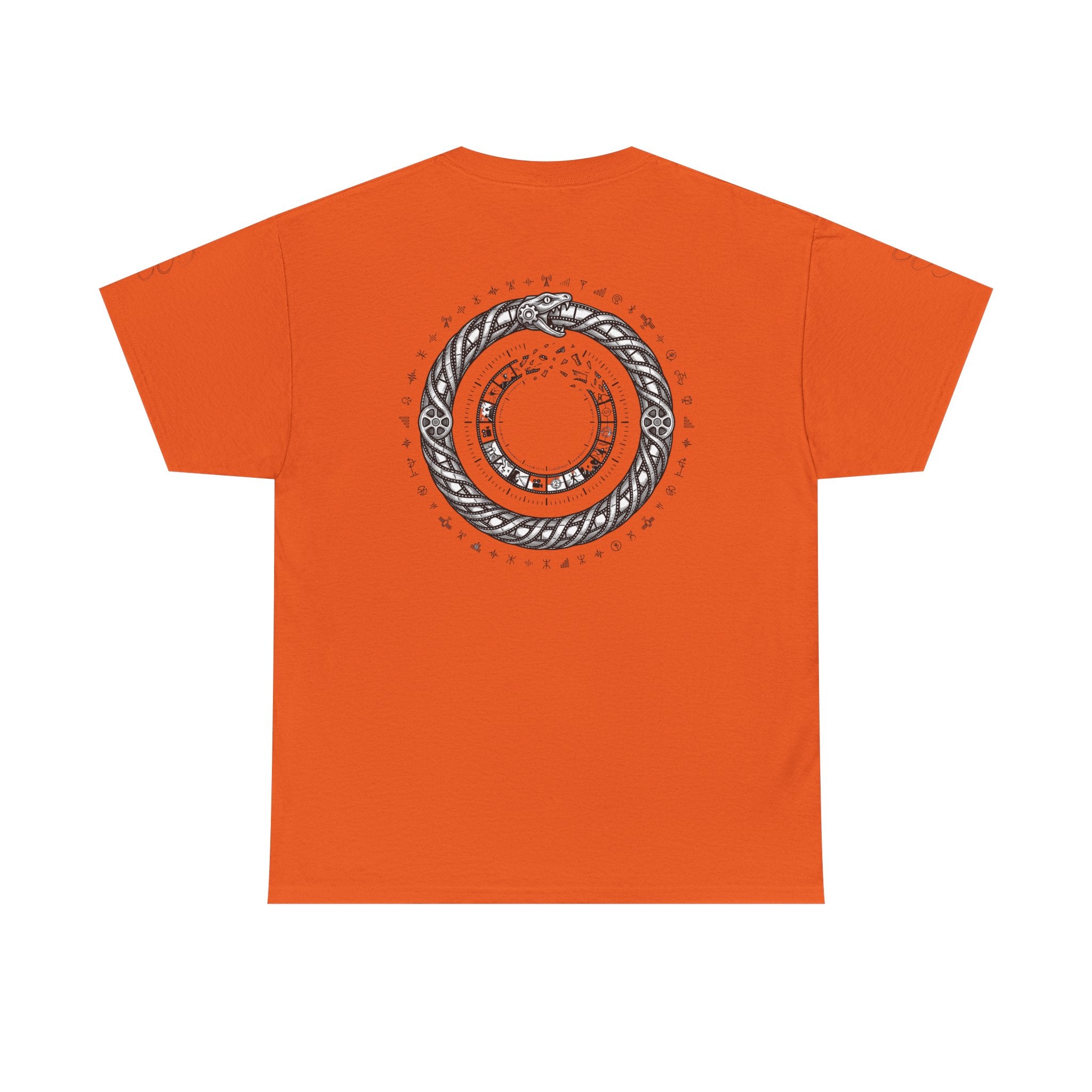 Power Runs Black — "The Agenda of the Arch" Retro TV Ouroboros Graphic Tee by Printify
