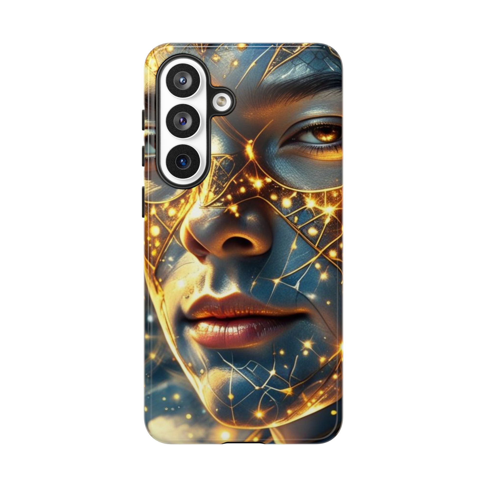 PRB Galactic Portrait Tough Case | Cosmic Face Phone Case, Starry Nebula Design by Printify