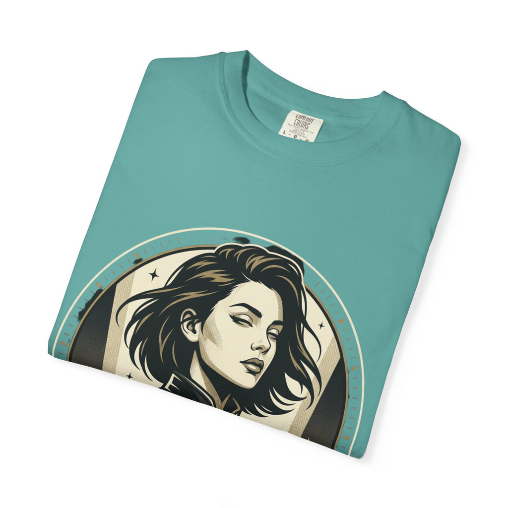 Power Runs Black Retro Space Captain Portrait T-Shirt — 'Fearless Commander' Graphic Tee by Power Runs Black