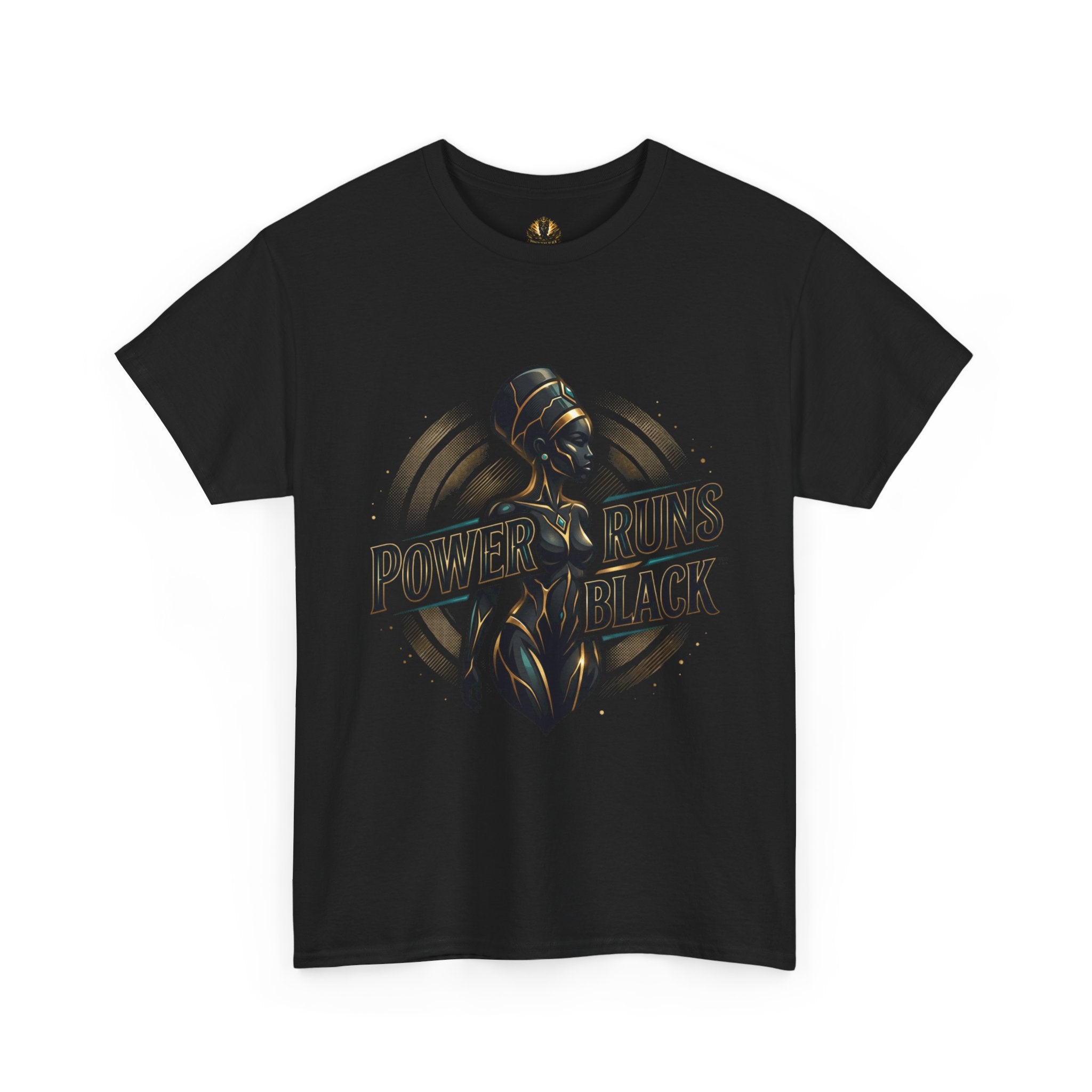 Power Runs Black Queen Goddess Graphics Tee by Power Runs Black