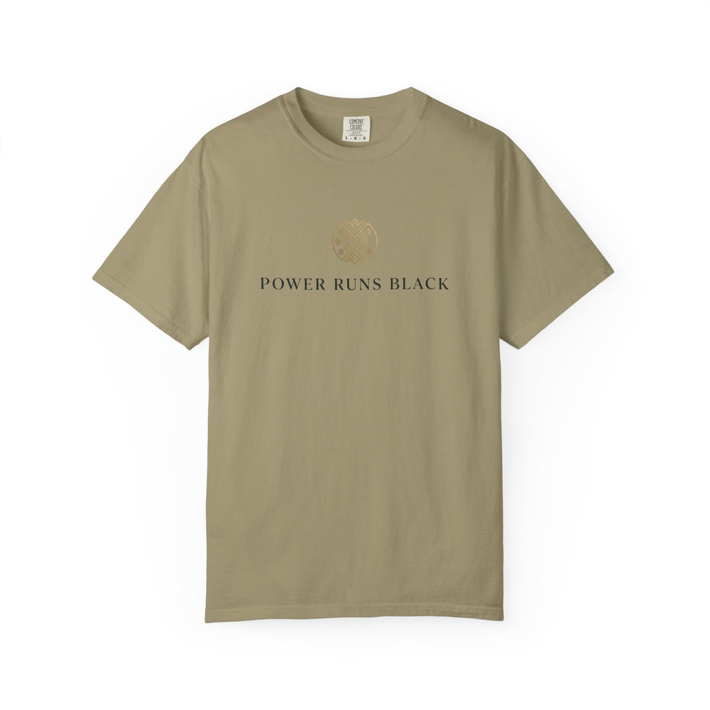 Power Runs Black PRB Graphic T-Shirt — Minimal Emblem Tee by Power Runs Black