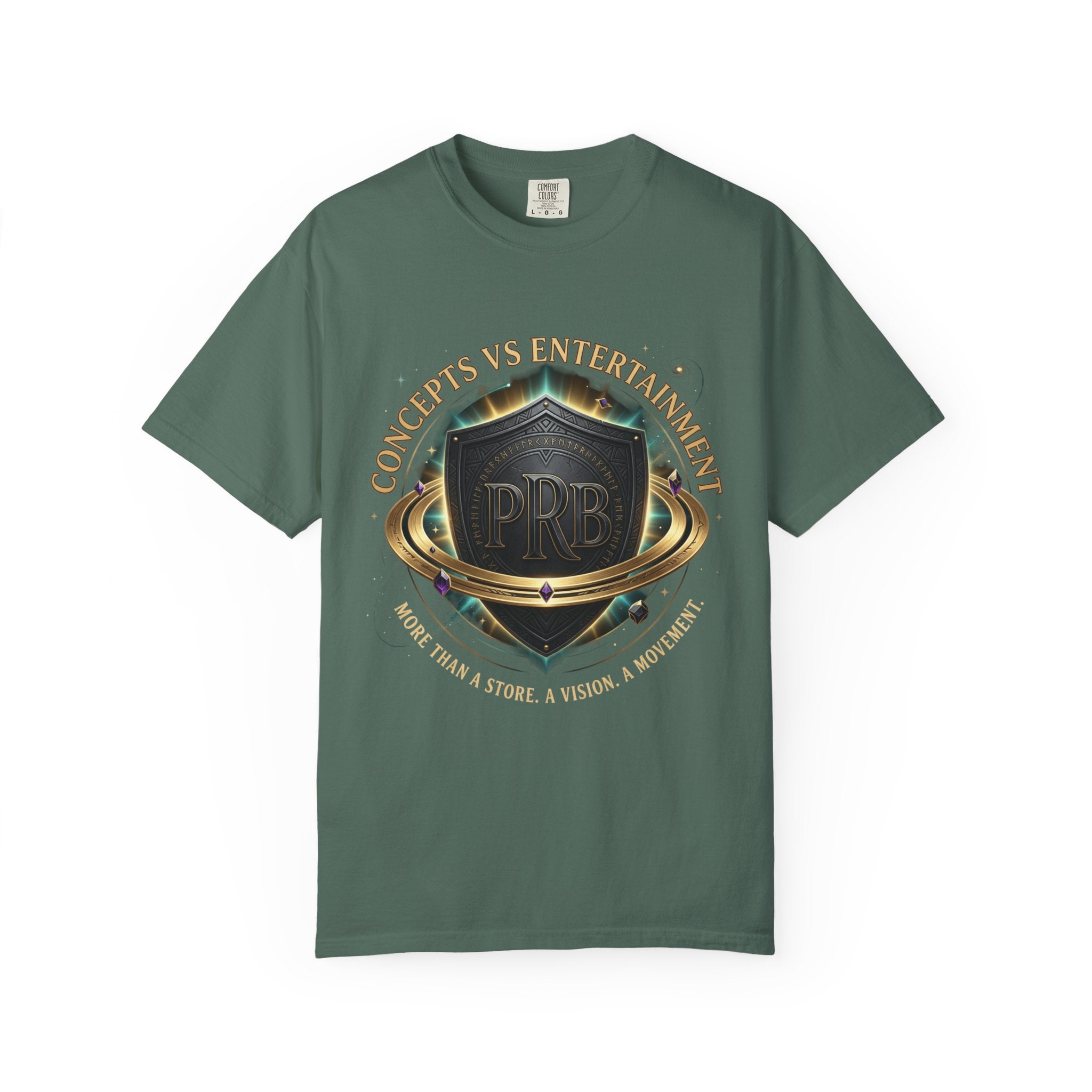 Concepts VS Entertainment Emblem Graphic T-Shirt | Heraldic Crest Tee by Printify