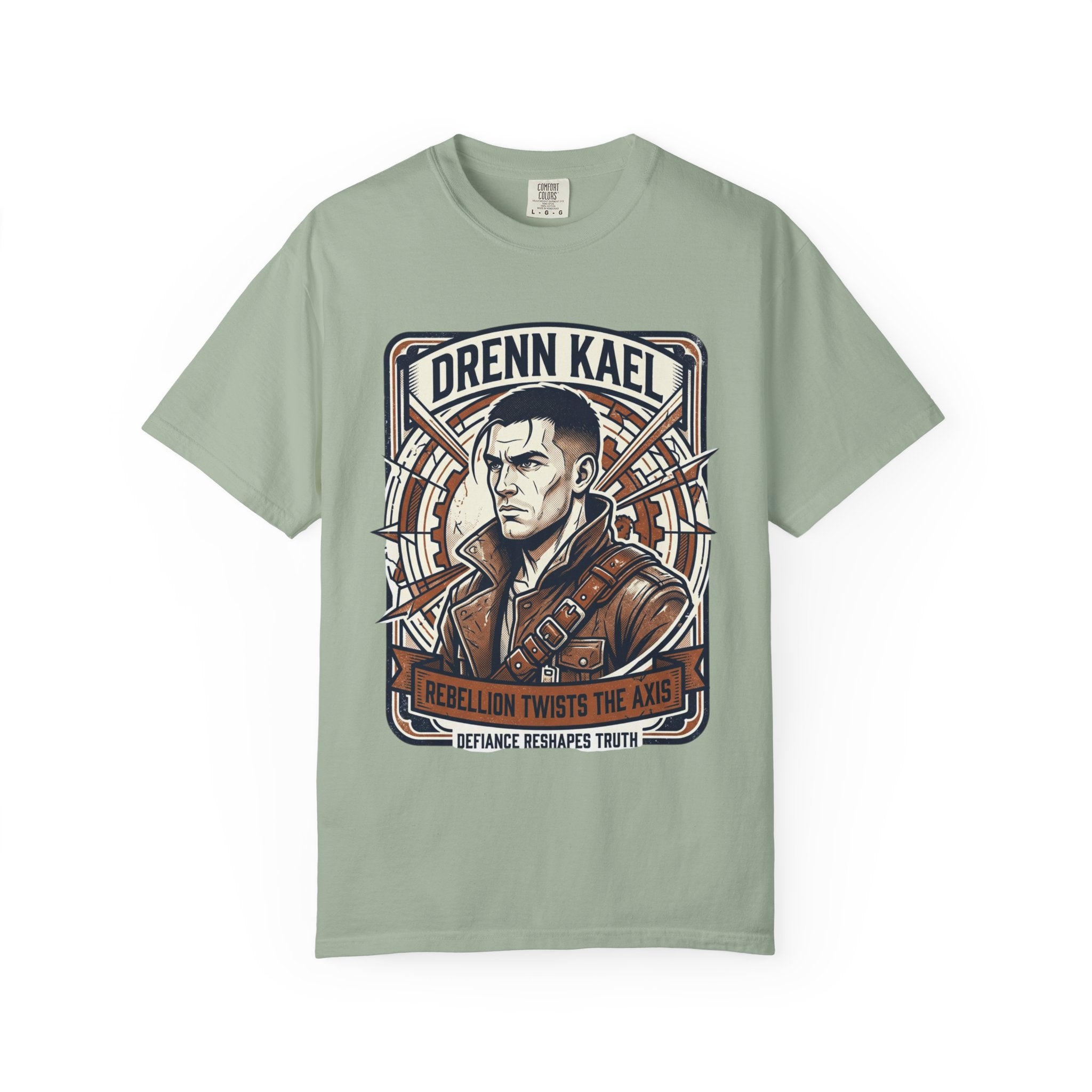 Power Runs Black PRB Drenn Kael Portrait T-Shirt — "Rebellion Twists the Axis" Graphic Tee by Power Runs Black