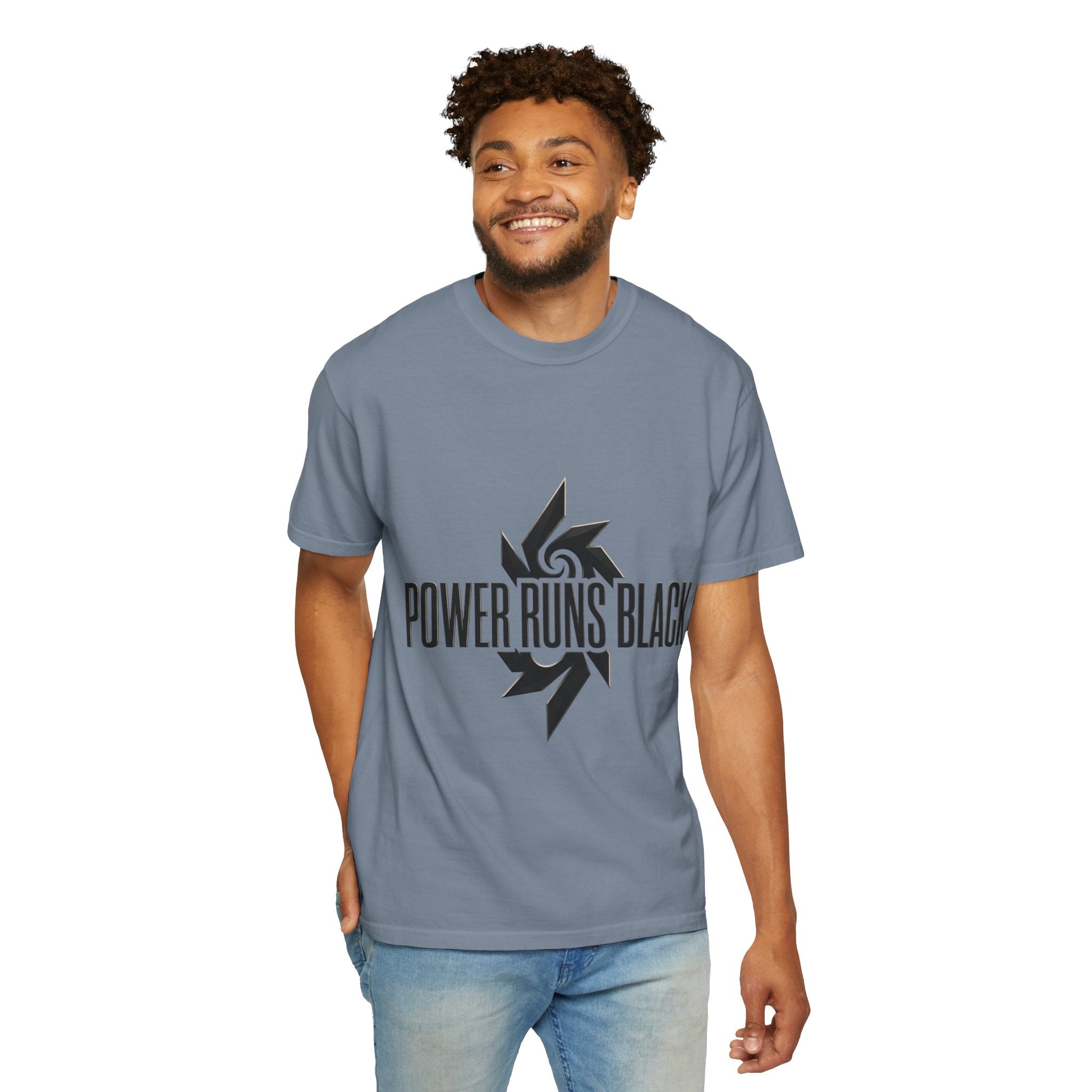 Power Runs Black PRB "Wear The Code" Mystic Shield T-Shirt — Geometric Sigil Graphic Tee by Printify