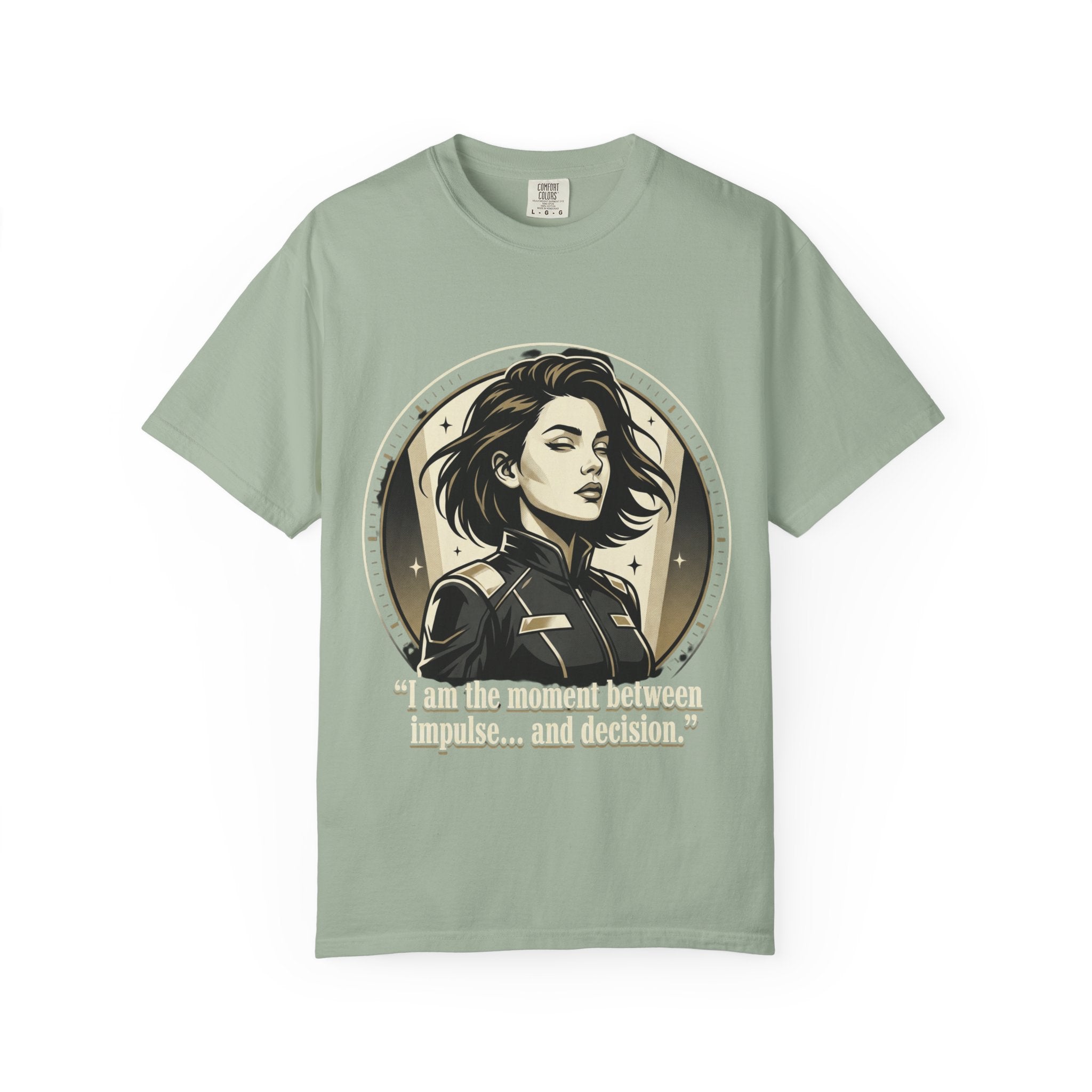 Power Runs Black Retro Space Captain Portrait T-Shirt — 'Fearless Commander' Graphic Tee by Power Runs Black