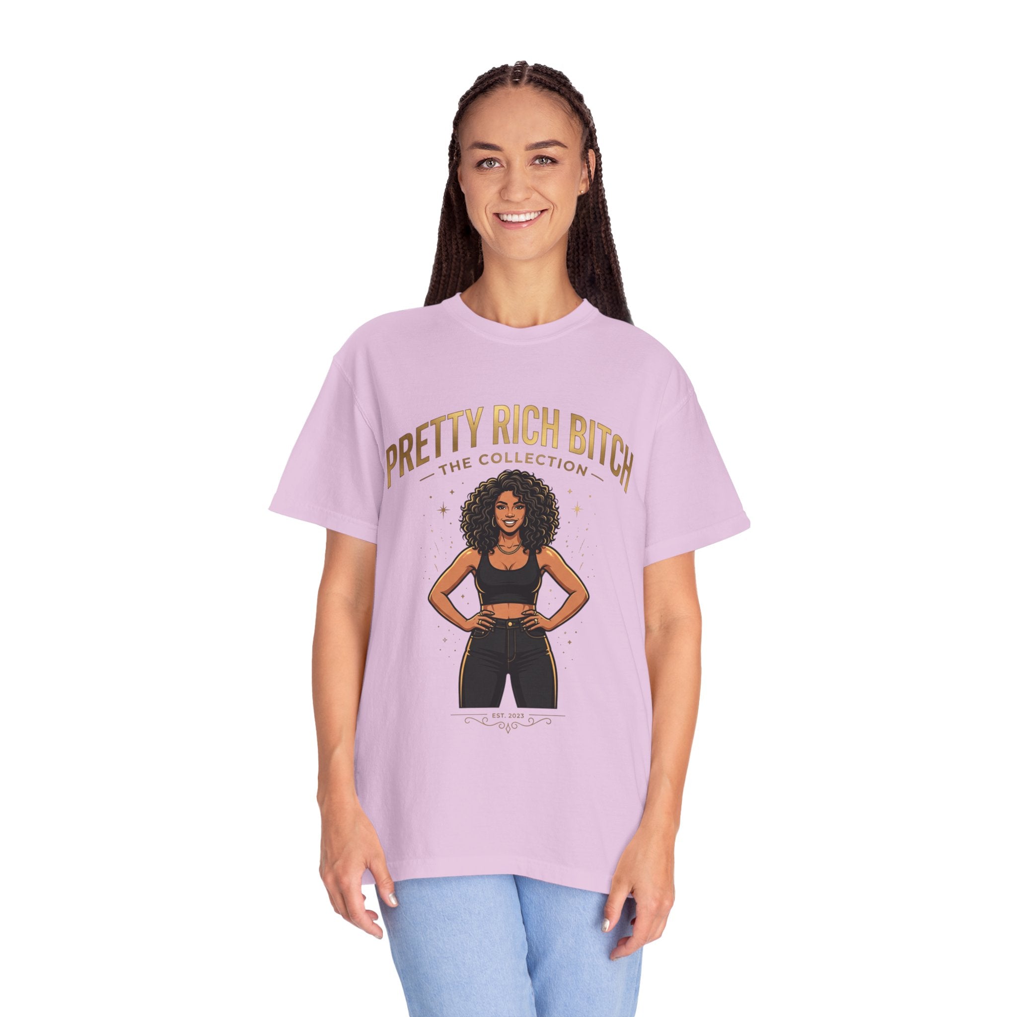 Pretty Rich Bitch The Collection by PRB T-Shirt — Empowered Black Woman Graphic Tee by Power Runs Black