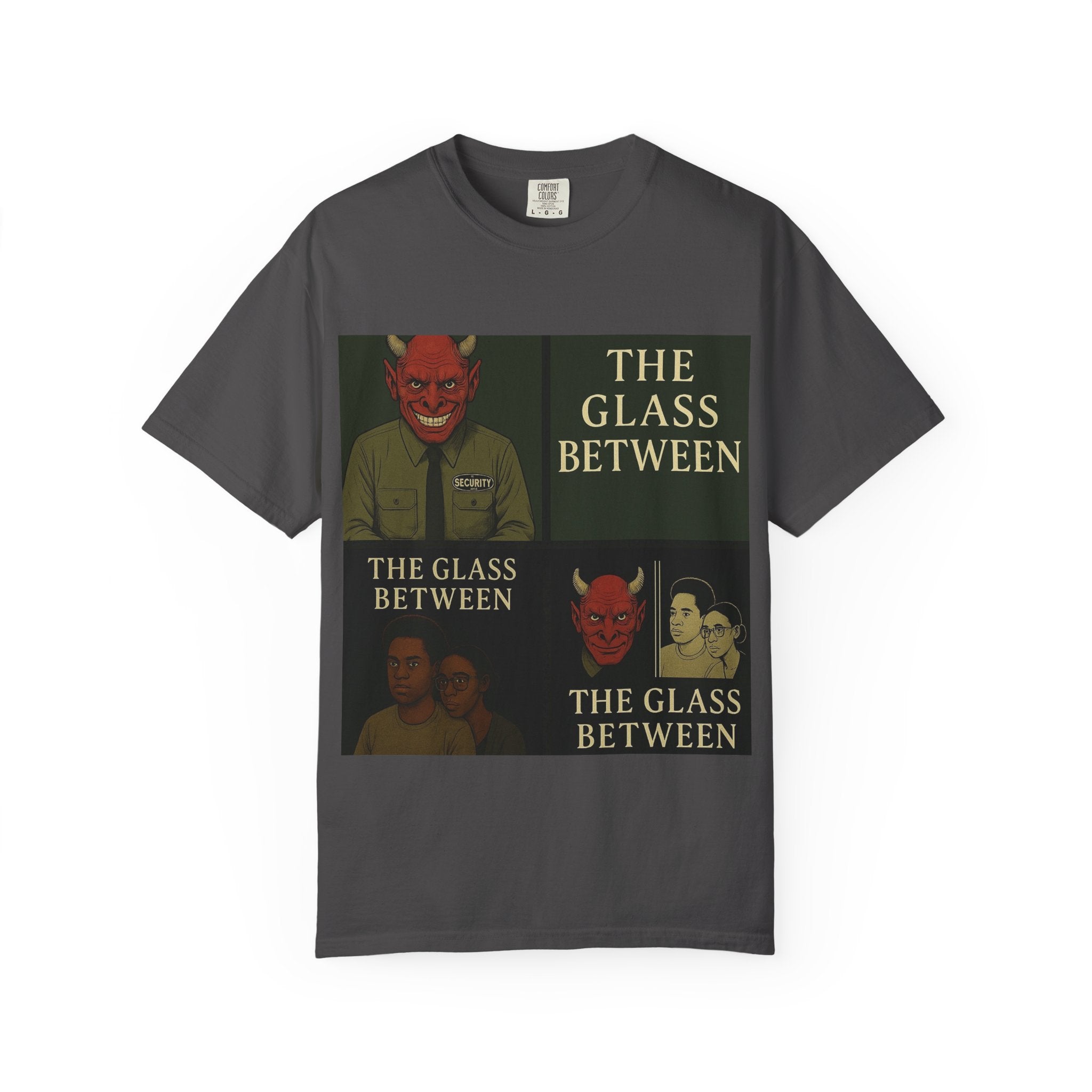 PRB The Glass Between Vintage Collage T-Shirt by Power Runs Black