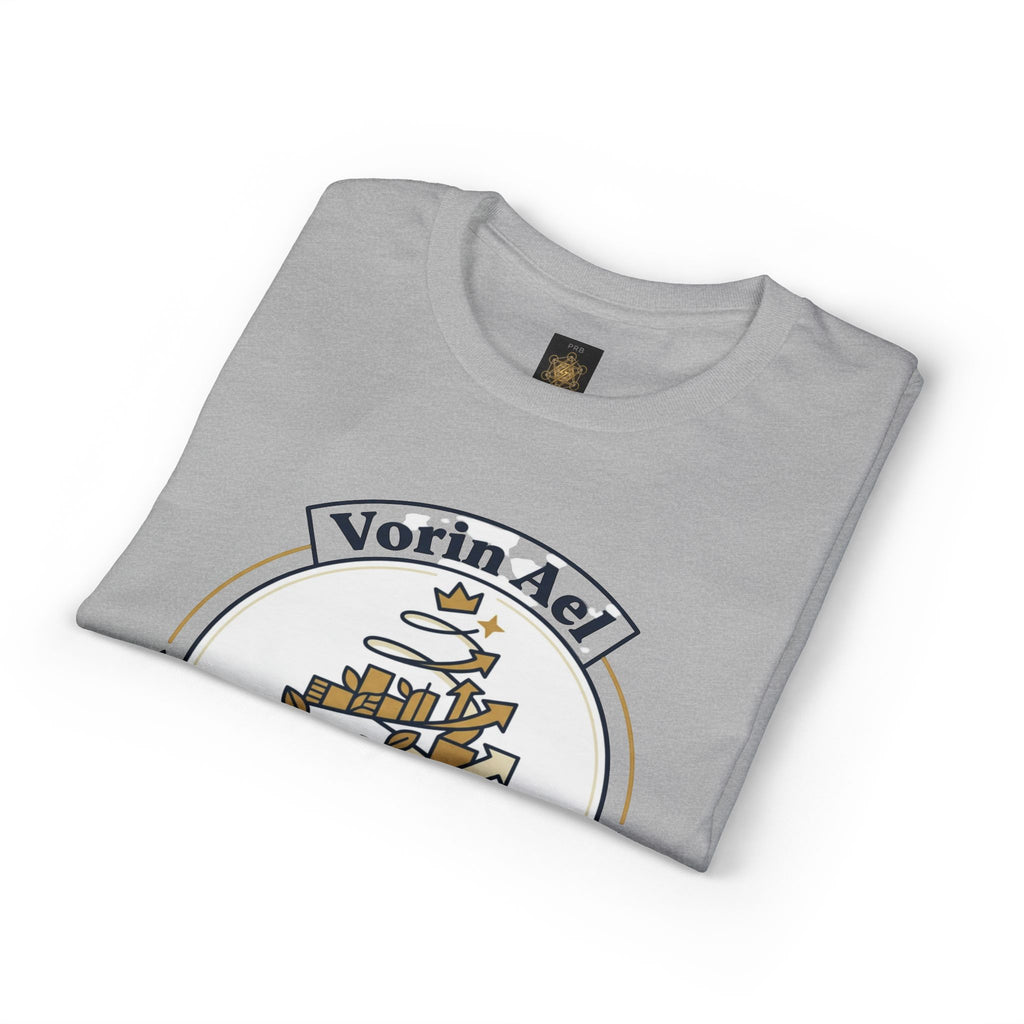 Power Runs Black PRB Vorin Ael Crest T-Shirt — Fantasy Guild Emblem Tee by Printify