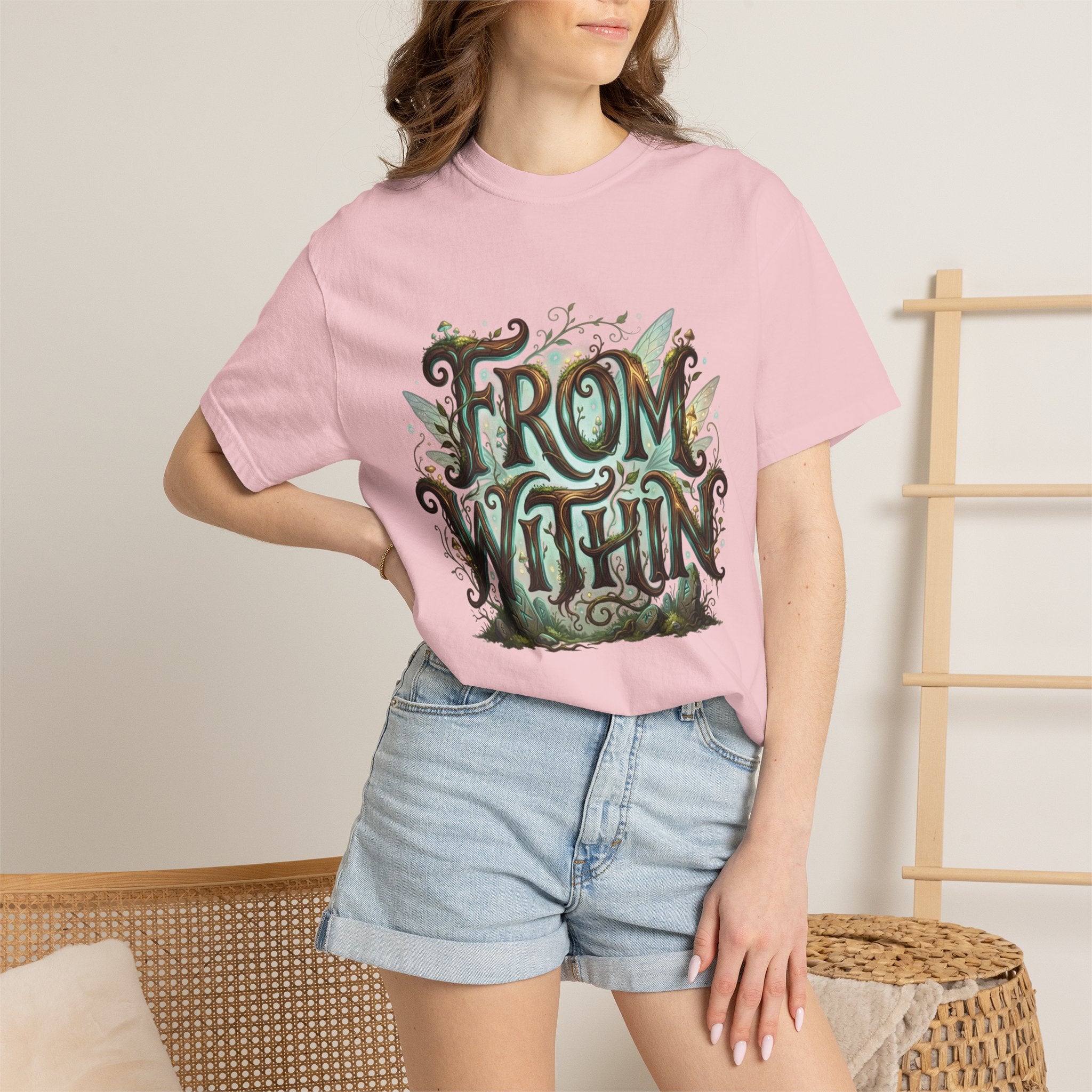 PRB From Within T-shirt | Nature Typography Forest Illustration by Power Runs Black