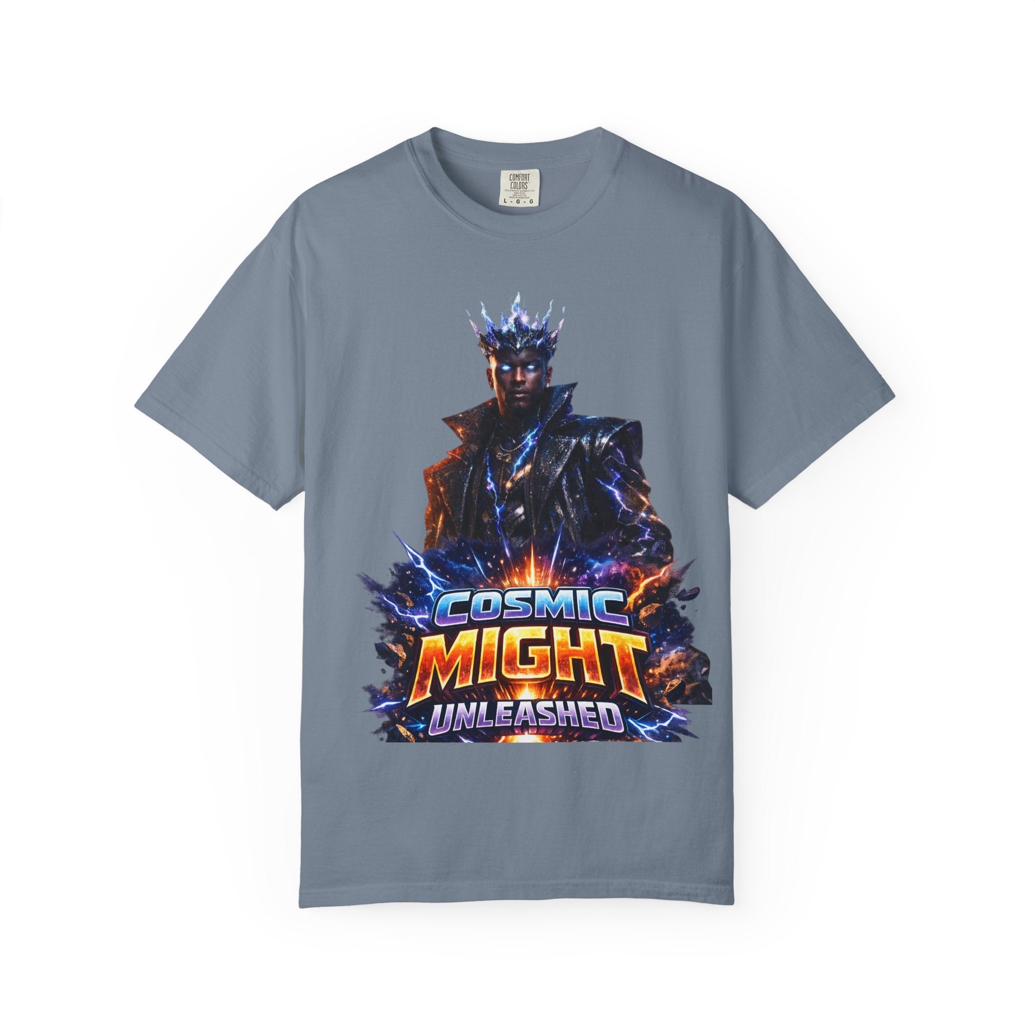 PRB Cosmic Might Unleashed T-shirt | Space Warrior Graphic Tee by Power Runs Black