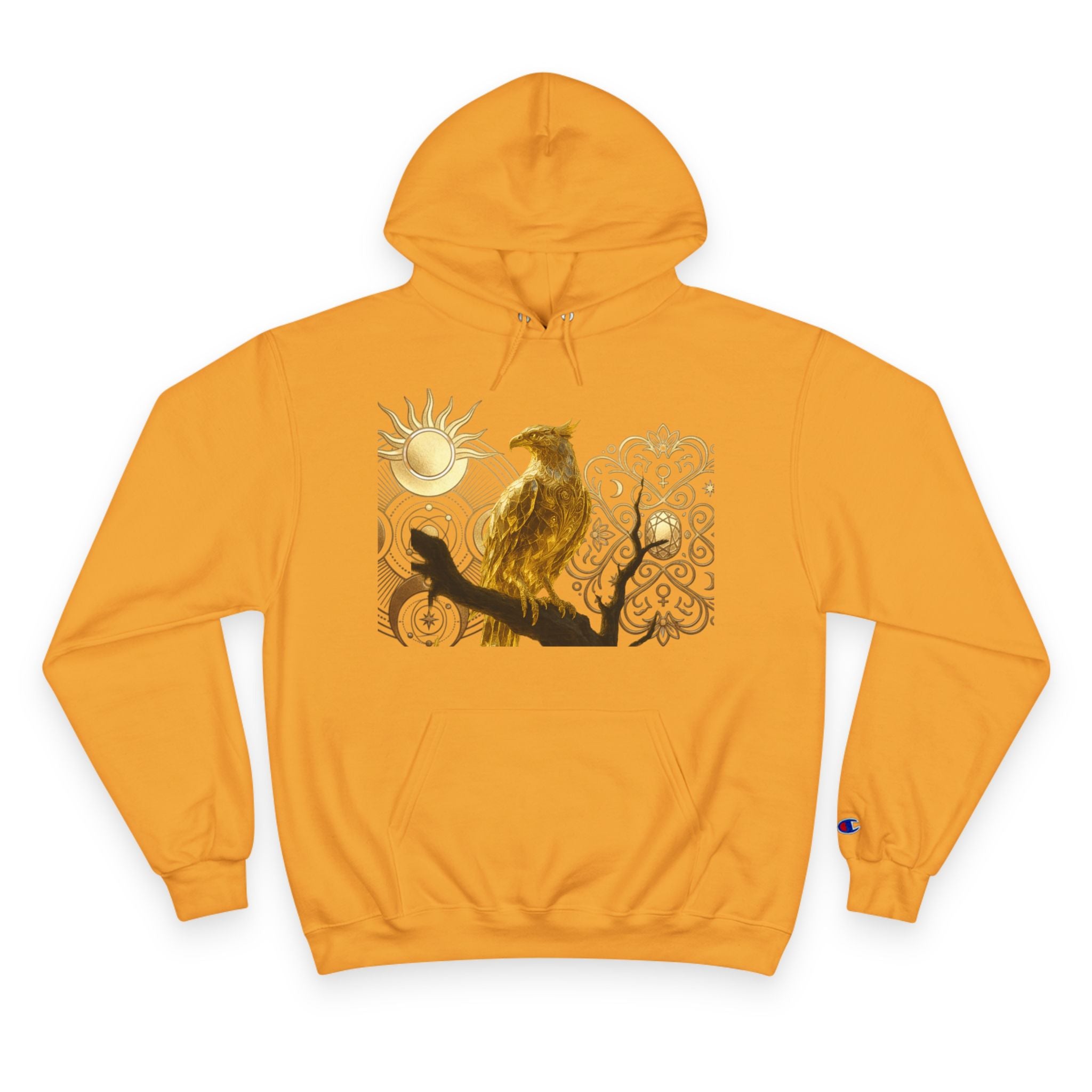 PRB Golden Owl Sundial Graphic Champion Hoodie by Power Runs Black