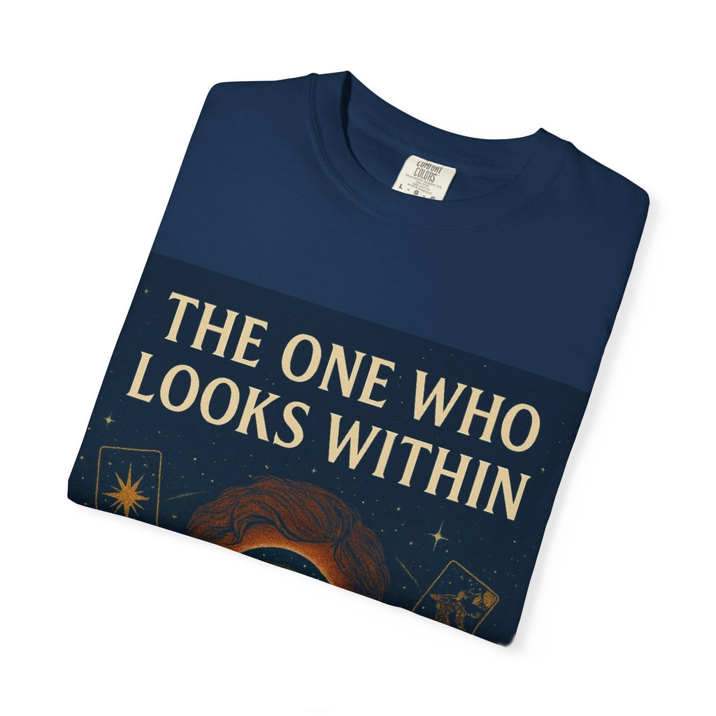 PRB Tarot Eye T-Shirt — "The One Who Looks Within" Mystical Graphic Tee by Power Runs Black