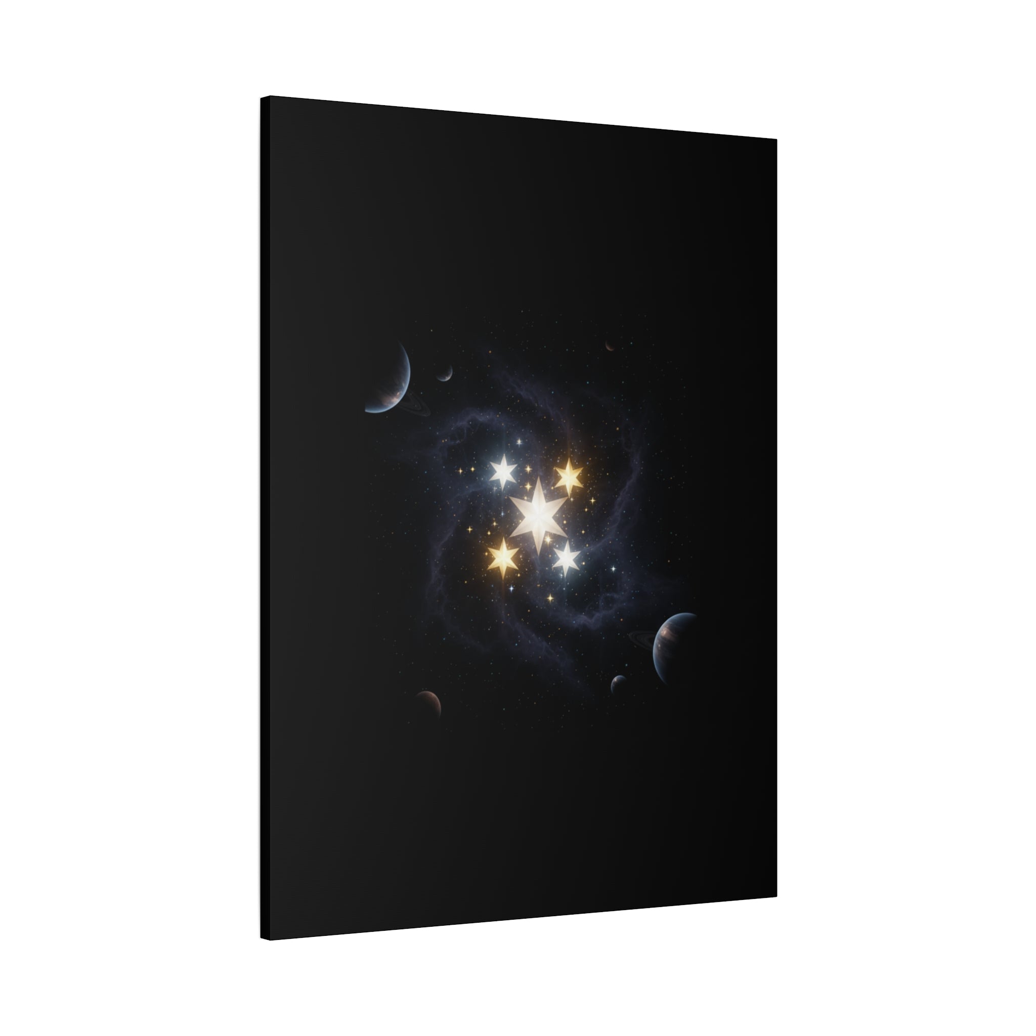 Power Runs Black PRB Glowing Star Constellation Canvas by Power Runs Black