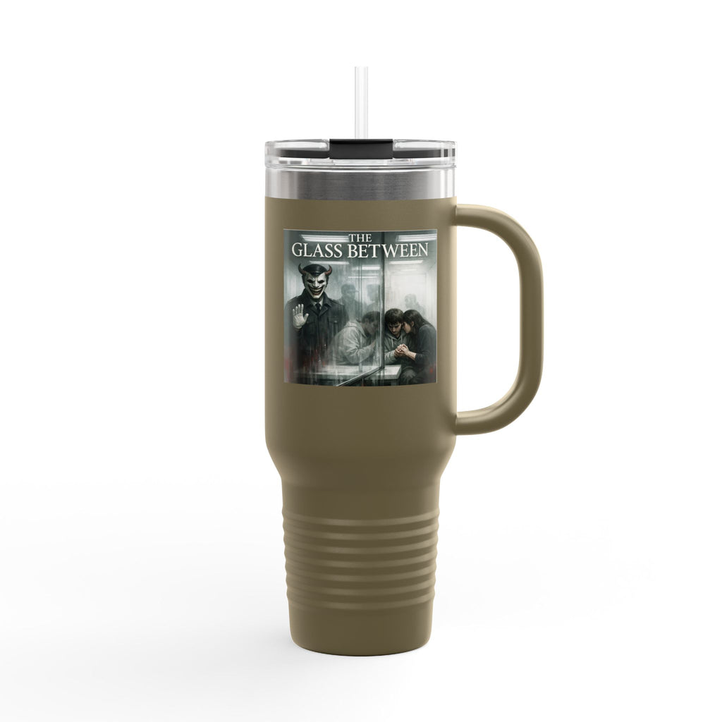 PRB The Glass Between, 40oz Insulated Travel Mug by Printify