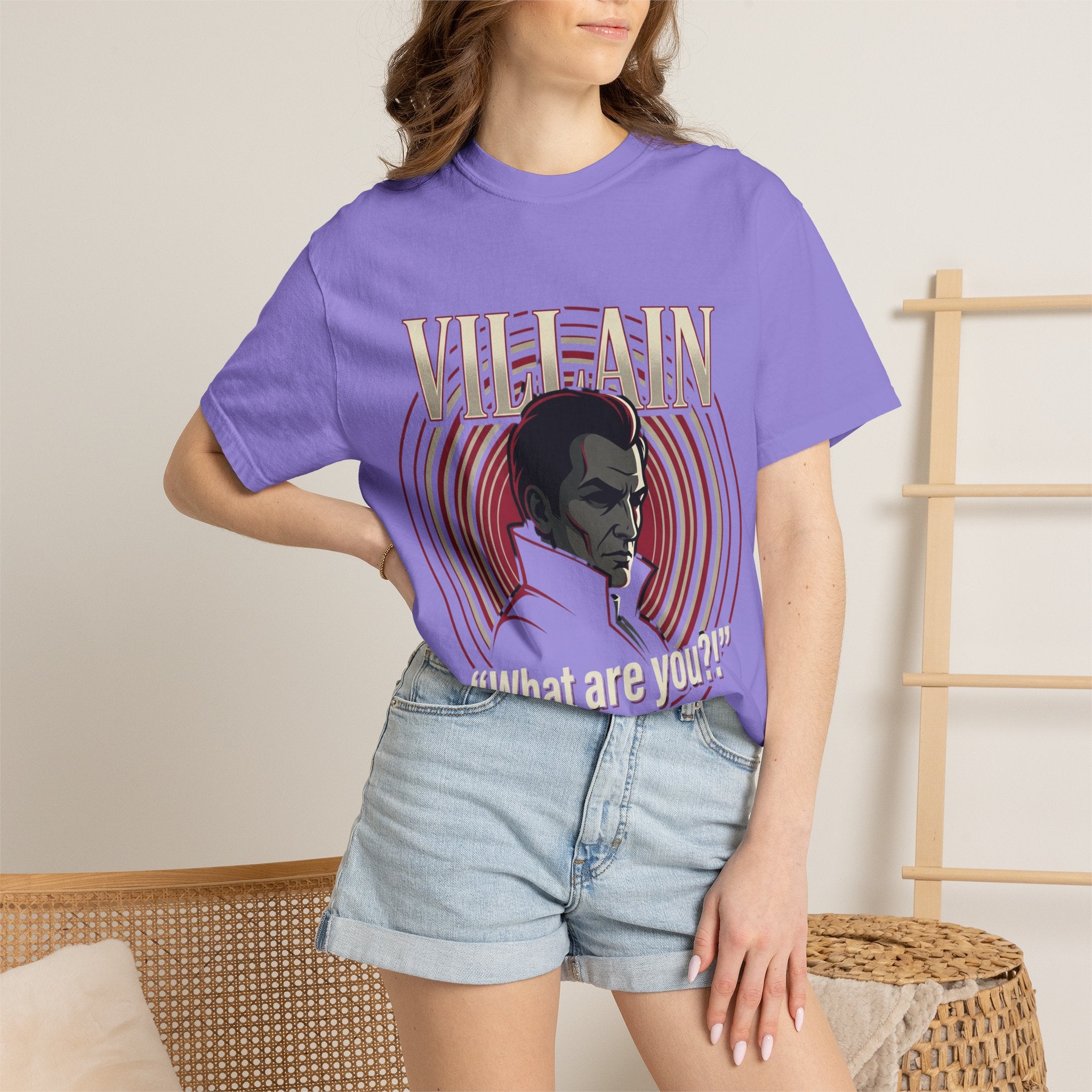 Power Runs Black Villain Portrait T-Shirt — "What Are You?" Graphic Tee by Power Runs Black
