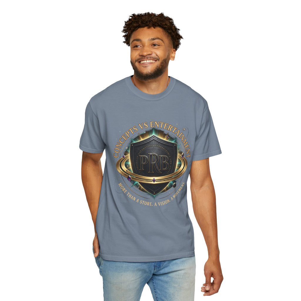 Concepts VS Entertainment Emblem Graphic T-Shirt | Heraldic Crest Tee by Printify