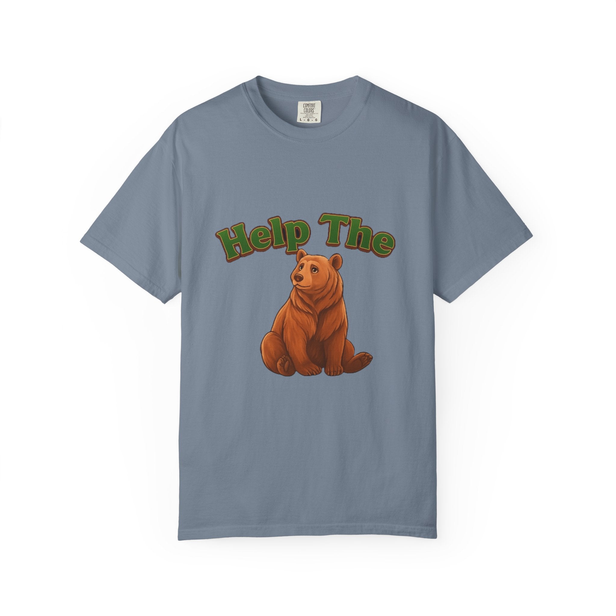 PRB Help The Bear T-shirt | Cute Sitting Bear Illustration by Printify