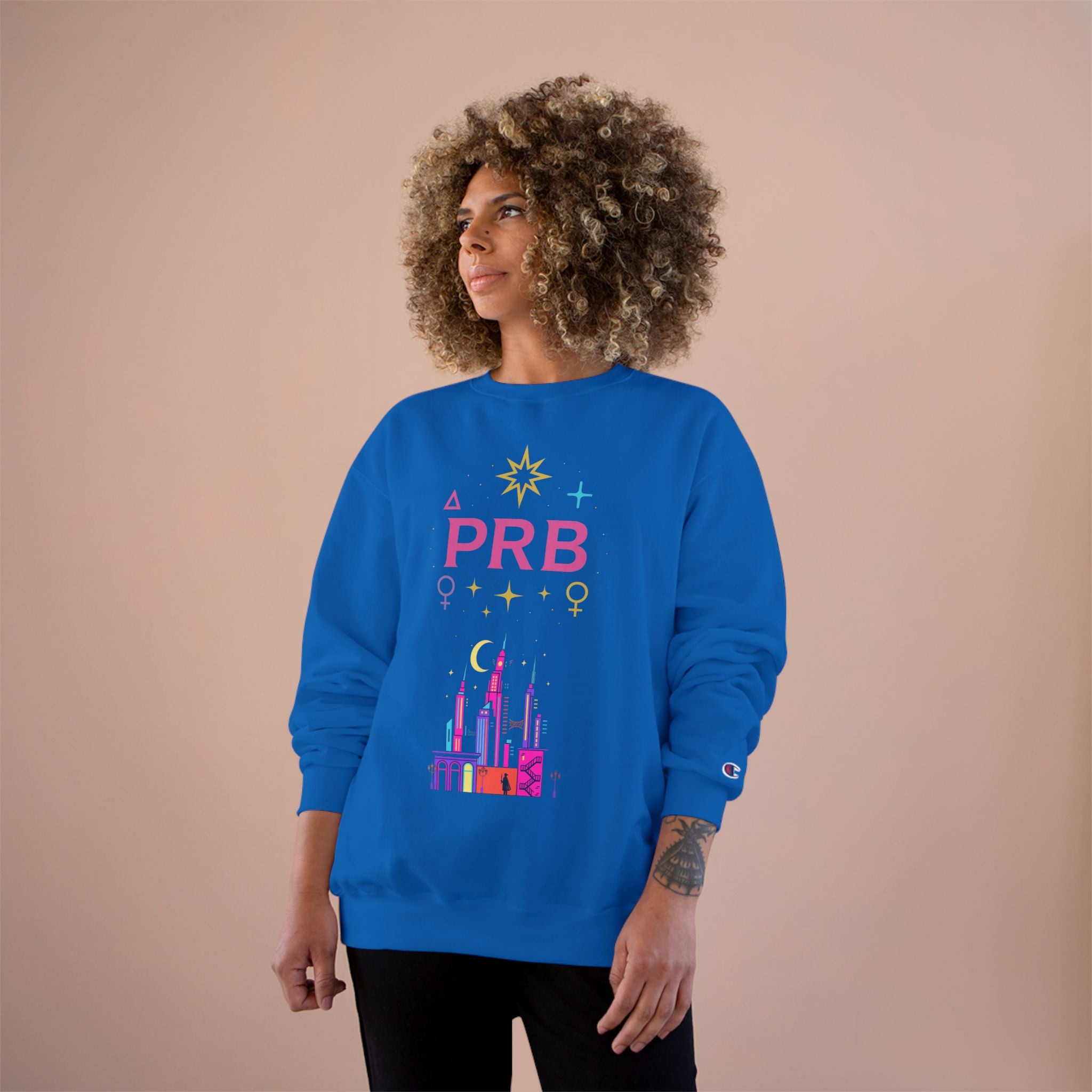 Pretty Rich Bitch by PRB Cityscape Sweatshirt — Colorful Pride-Inspired Urban Graphic by Power Runs Black
