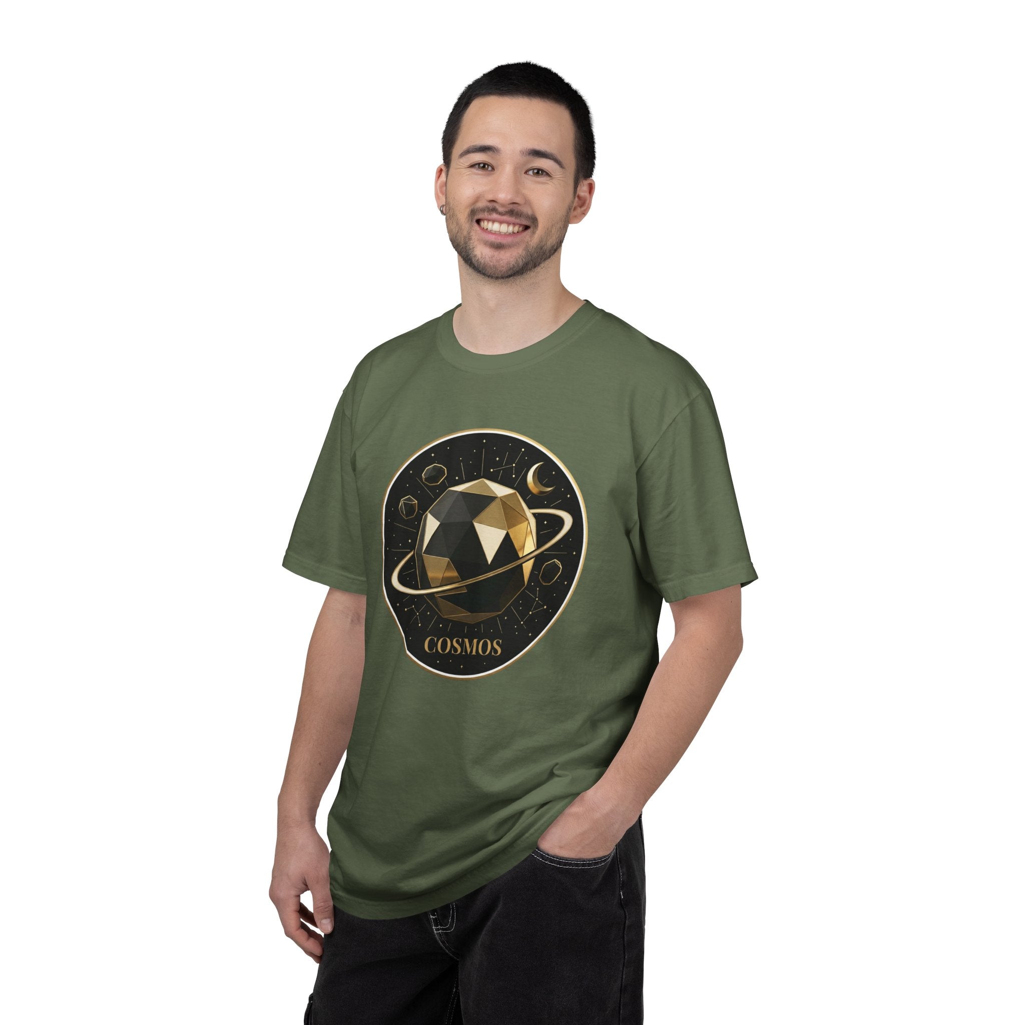 PRB Cosmos Geometric Planet T-Shirt by Power Runs Black