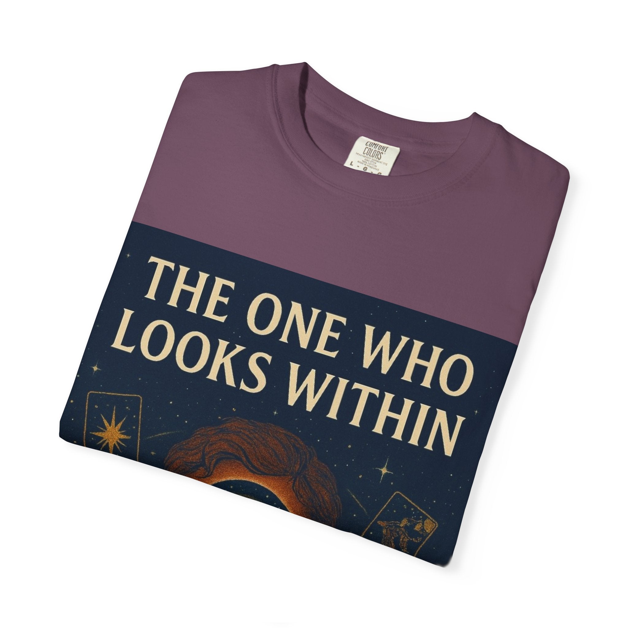 PRB Tarot Eye T-Shirt — "The One Who Looks Within" Mystical Graphic Tee by Power Runs Black