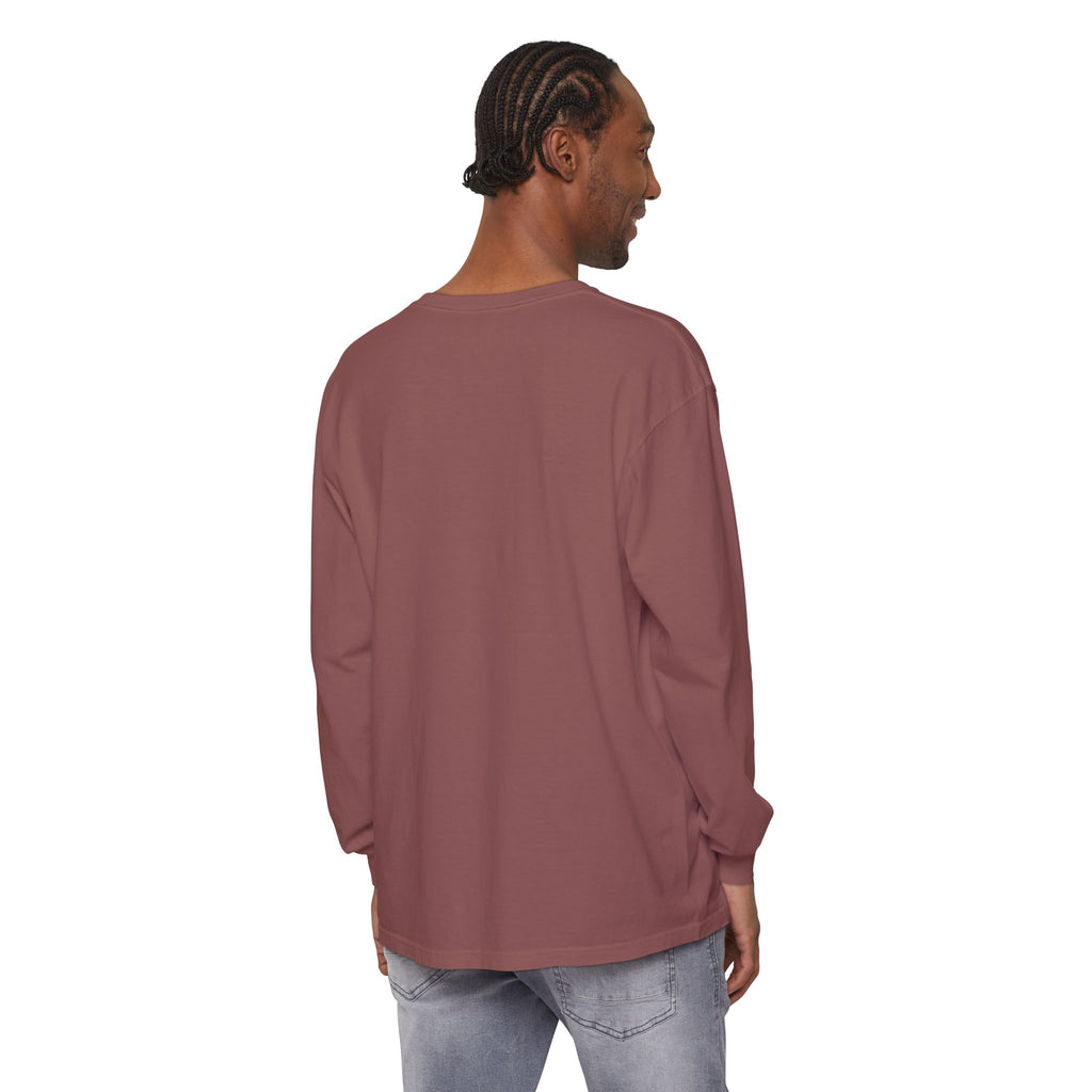 PRB Neon City Skyline Long Sleeve Shirt | Urban Nightscape Illustration by Power Runs Black