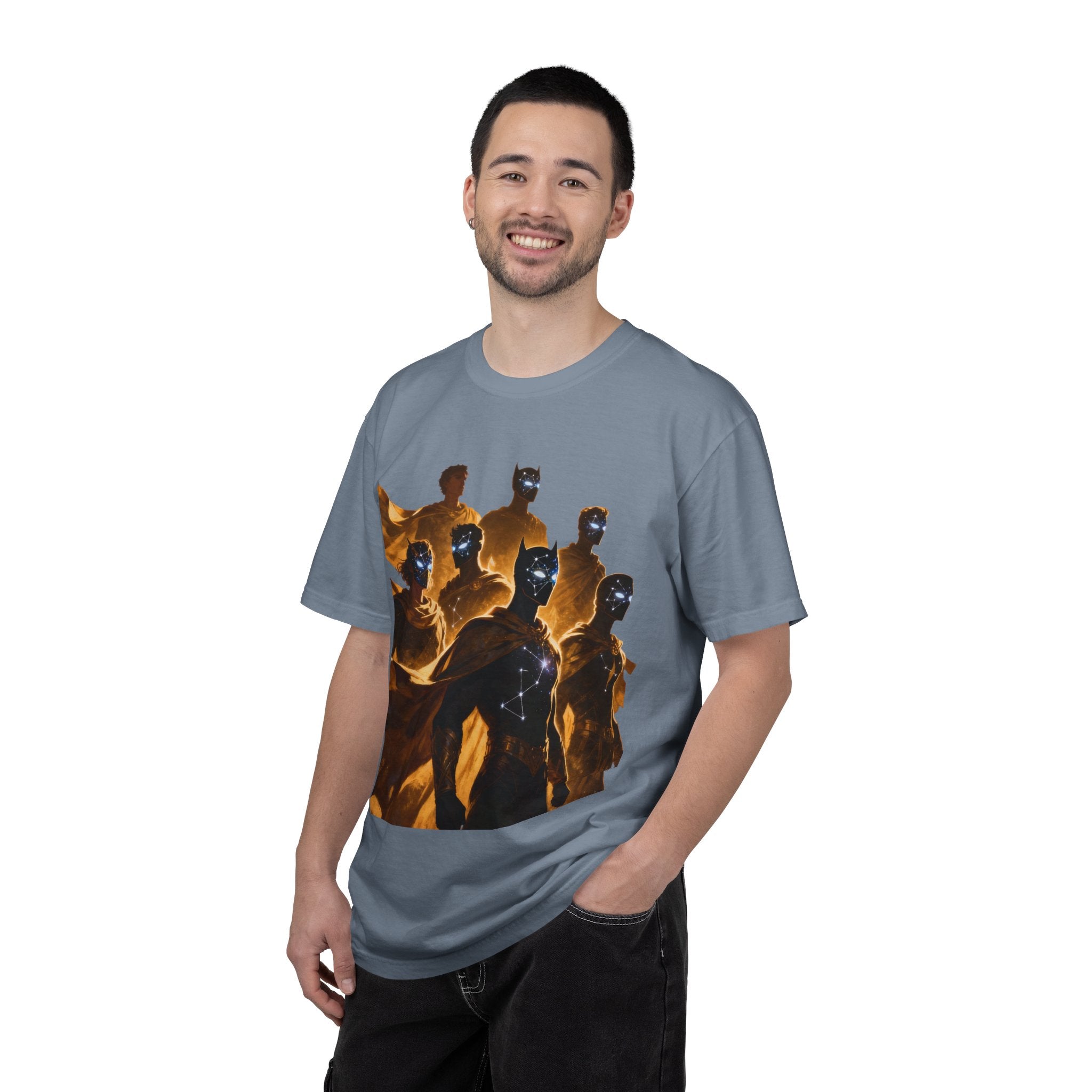 PRB Cosmic Heroes Graphic Tee (Golden Cloaks & Starry Faces) by Power Runs Black