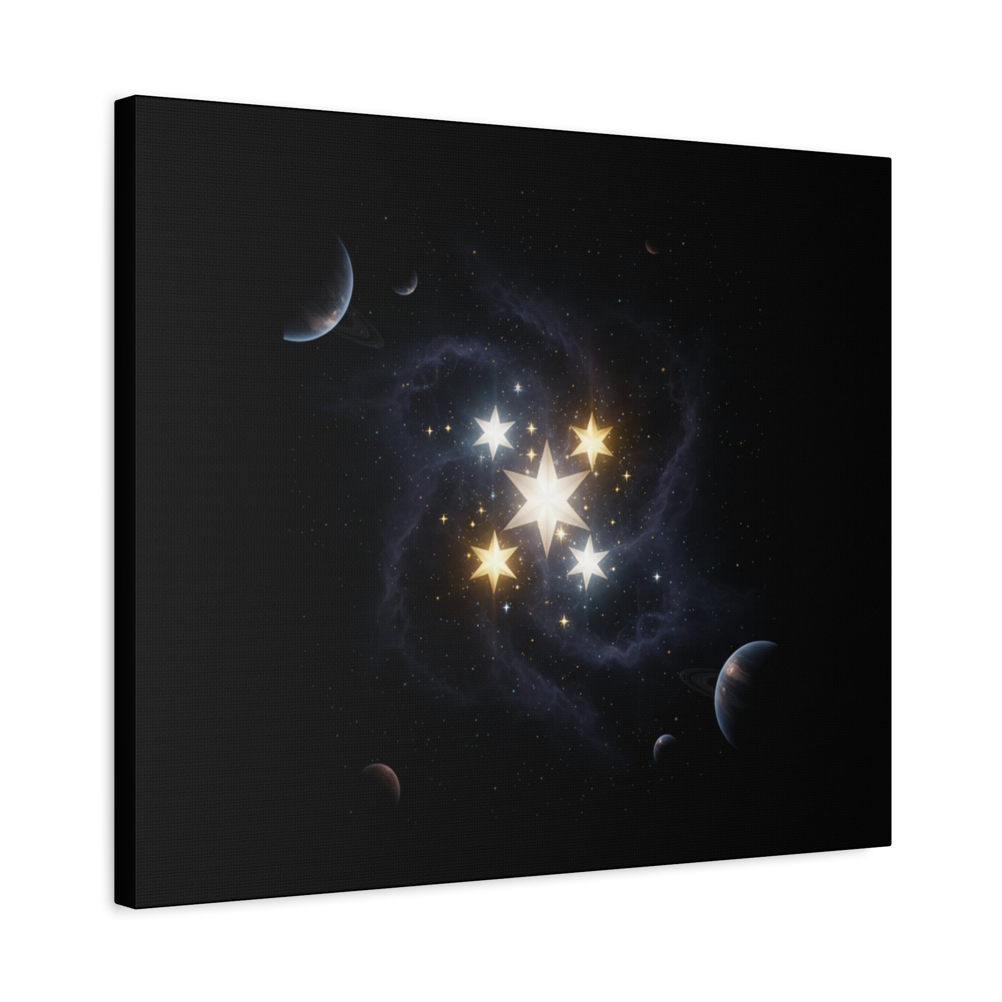 Power Runs Black PRB Glowing Star Constellation Canvas by Power Runs Black