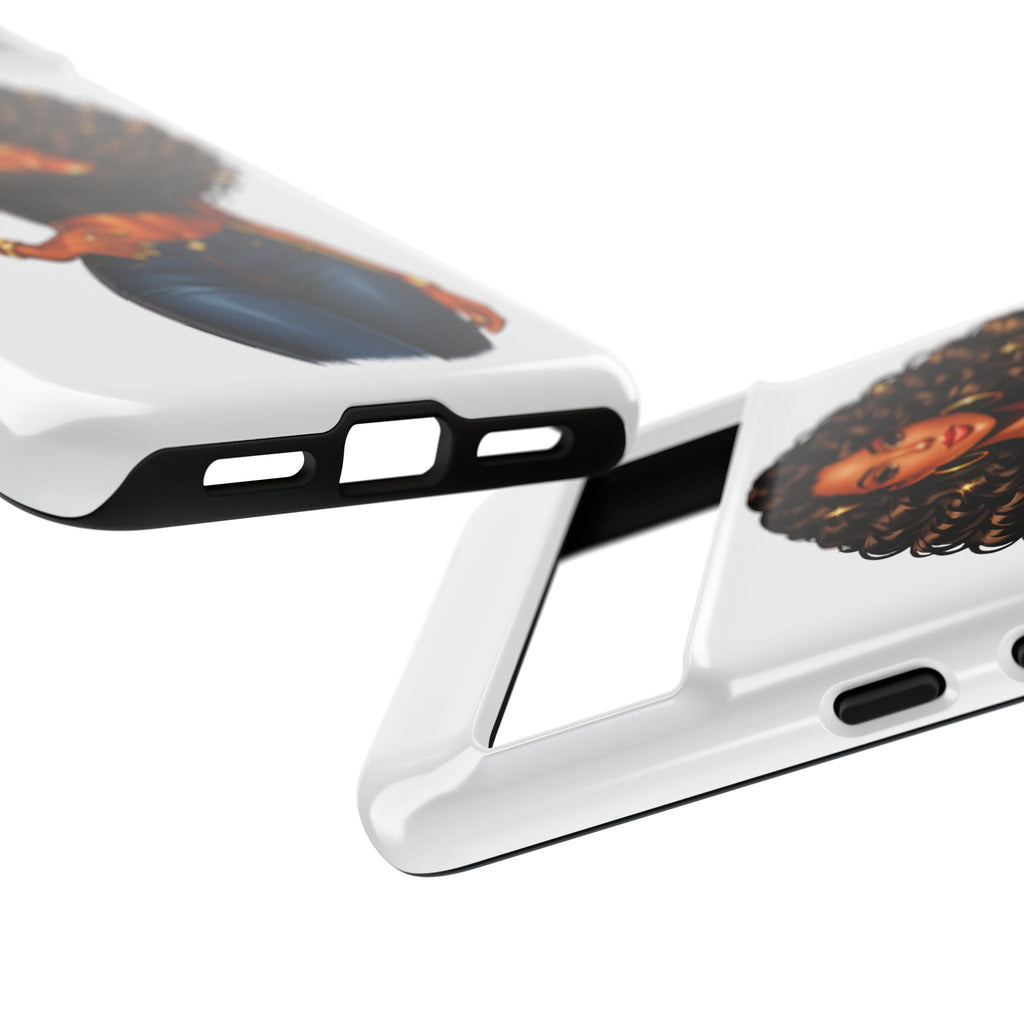 Pretty Rich Bitch by PRB Curly Hair Phone Case by Printify