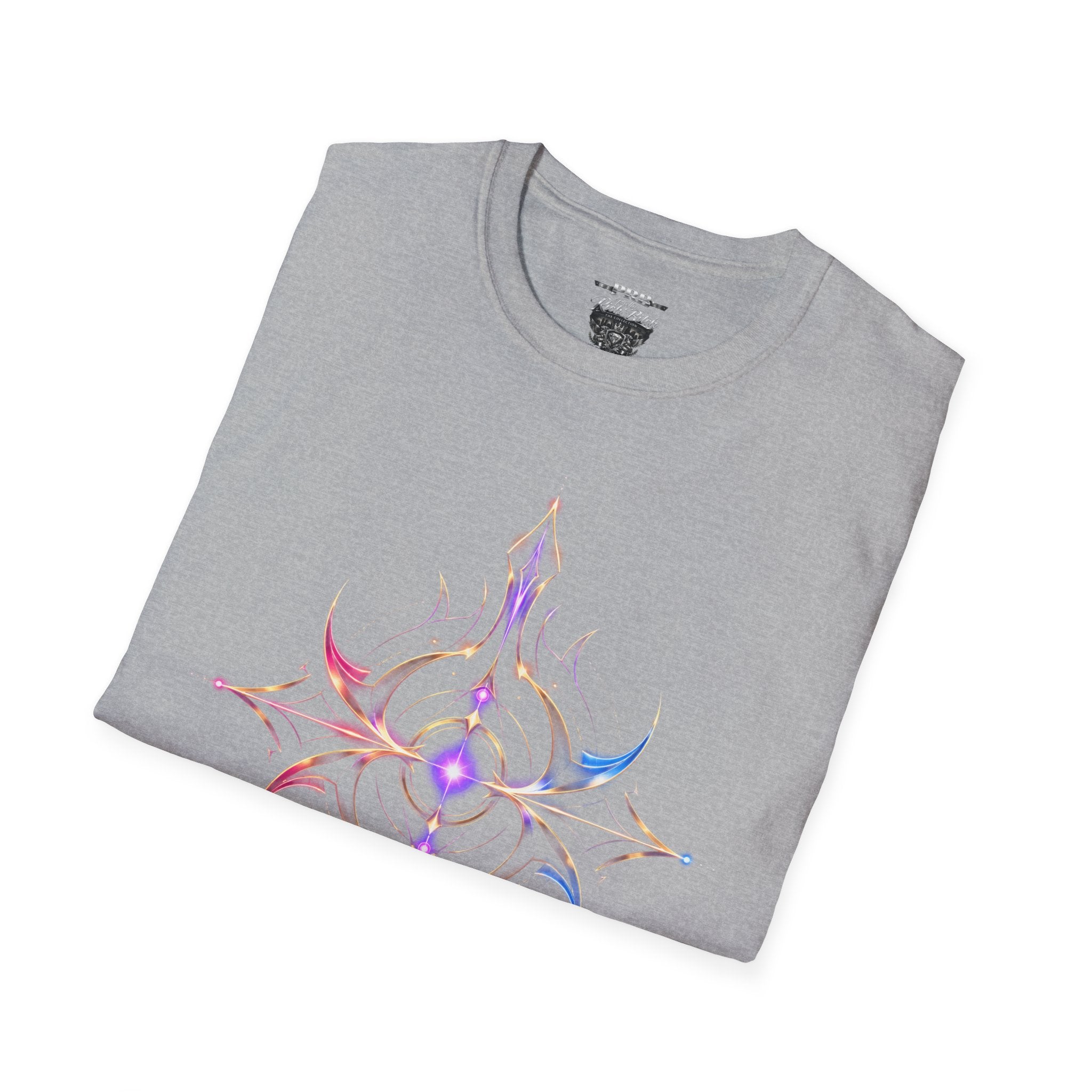 Power Runs Black PRB Pretty Rich Bitch The Collection Mystic Mandala Tee — Subtle Pastel Spiritual Graphic T-Shirt by Printify