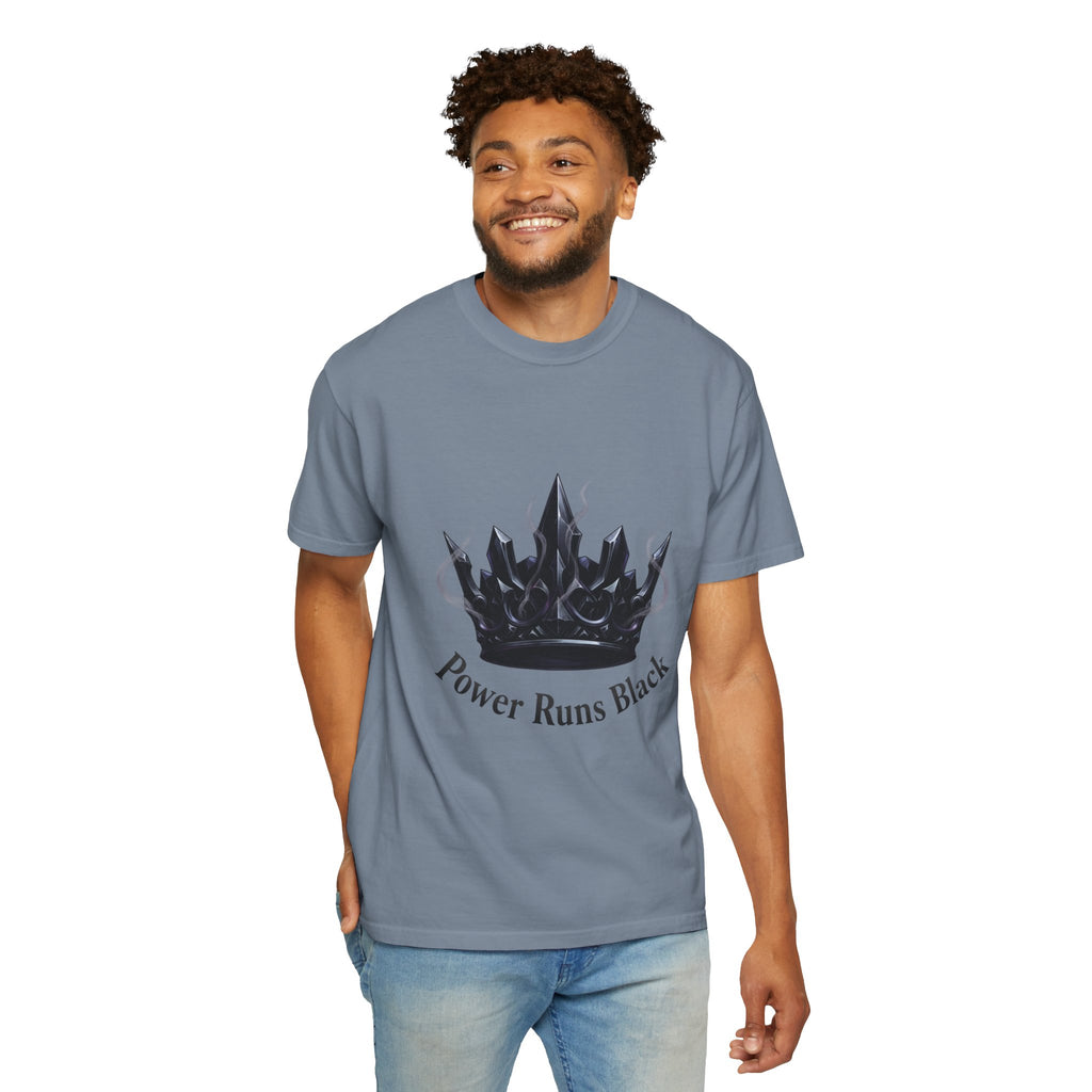 PRB Power Runs Black Crown Graphic T-Shirt by Printify