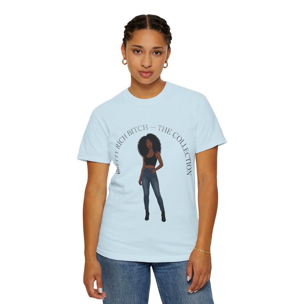 Pretty Rich Bitch The Collection by PRB Graphic Tee (Afro Curly Woman) by Power Runs Black