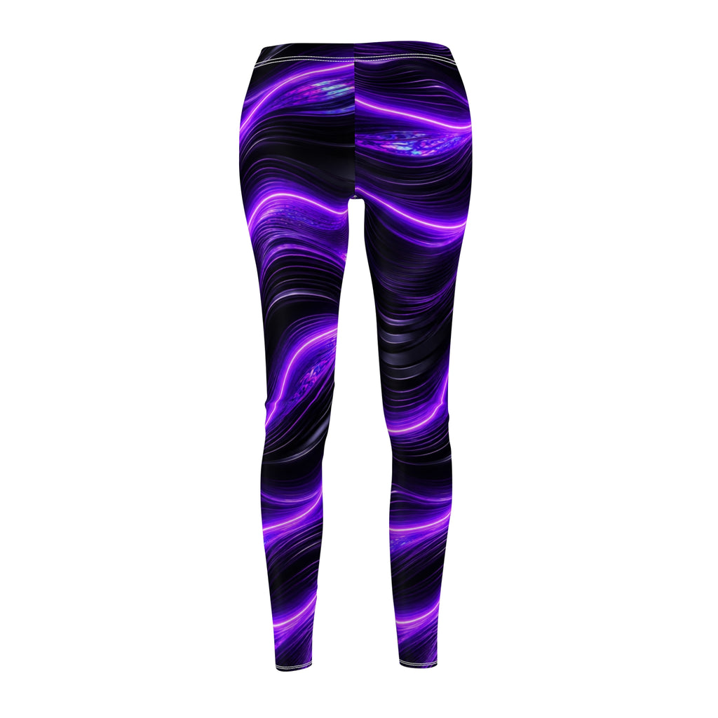 PRB Purple Galaxy Swirl Leggings by Power Runs Black