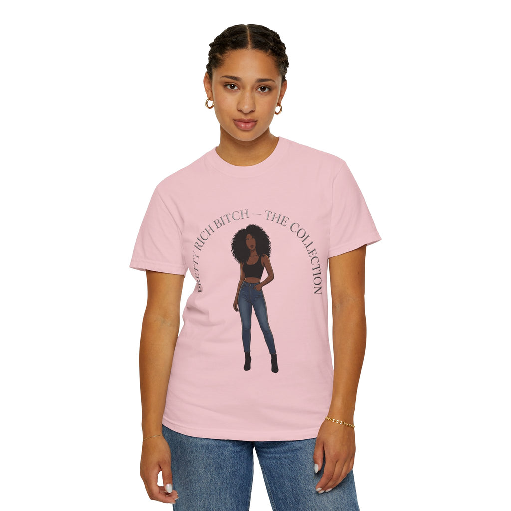 Pretty Rich Bitch The Collection by PRB Graphic Tee (Afro Curly Woman) by Power Runs Black
