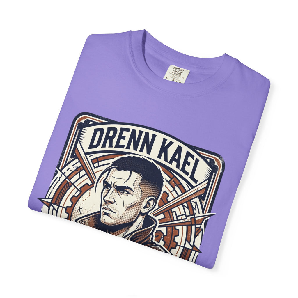 Power Runs Black PRB Drenn Kael Portrait T-Shirt — "Rebellion Twists the Axis" Graphic Tee by Printify