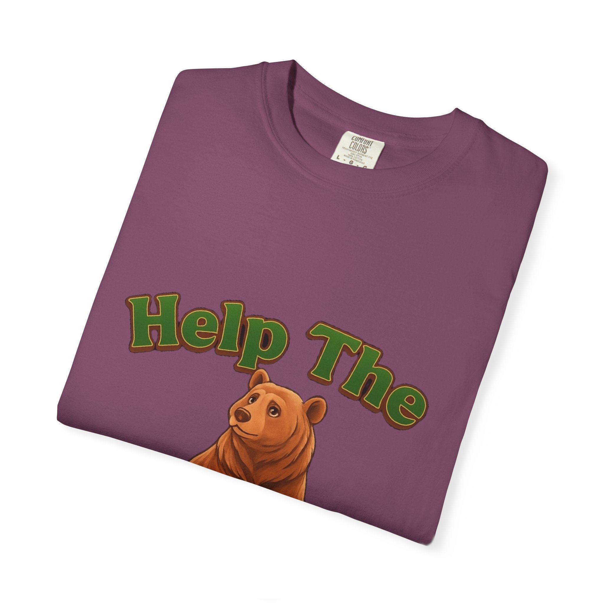 PRB Help The Bear T-shirt | Cute Sitting Bear Illustration by Printify