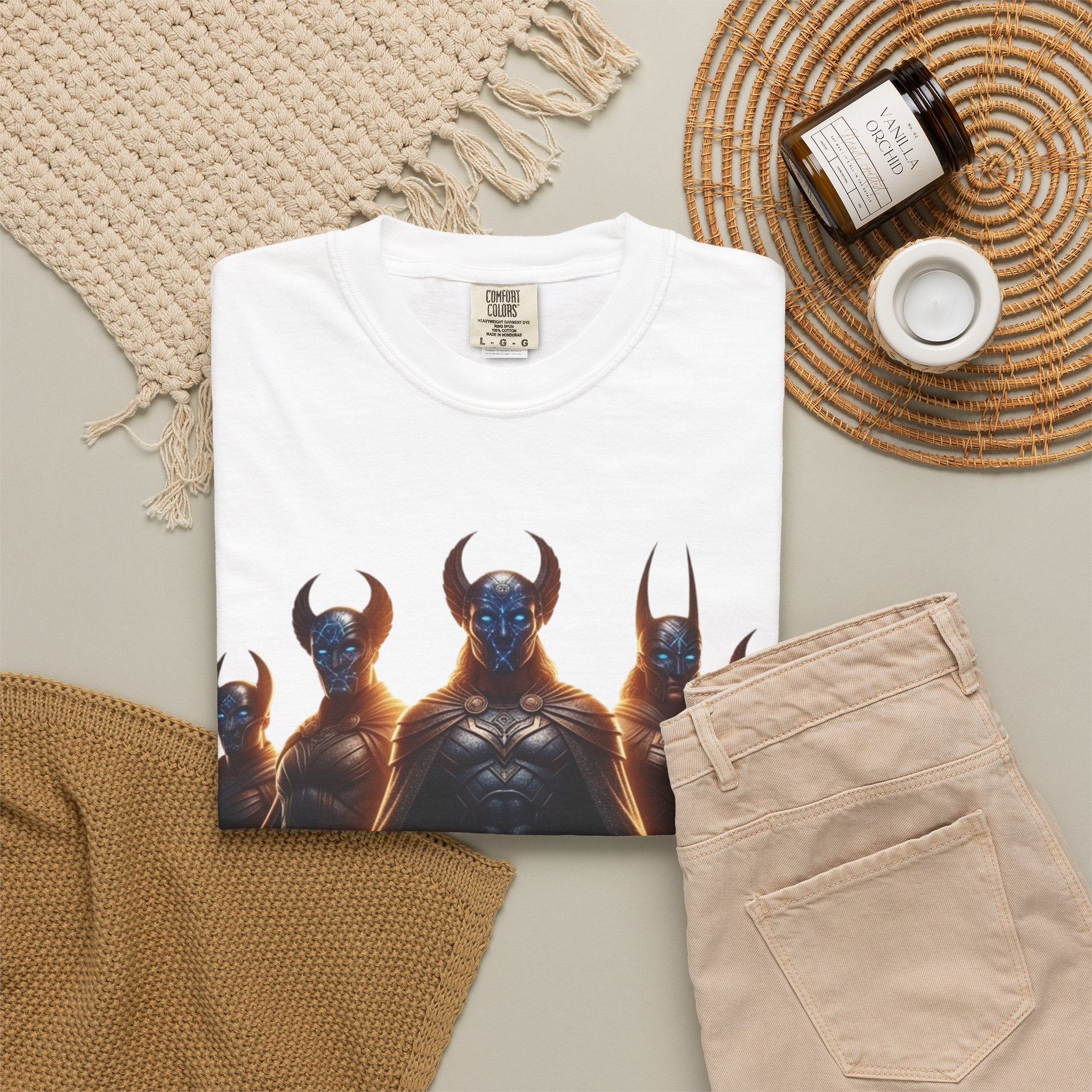 Power Runs Black PRB Dark Legion Graphic T-Shirt — Horned Warriors Fantasy Tee by Power Runs Black
