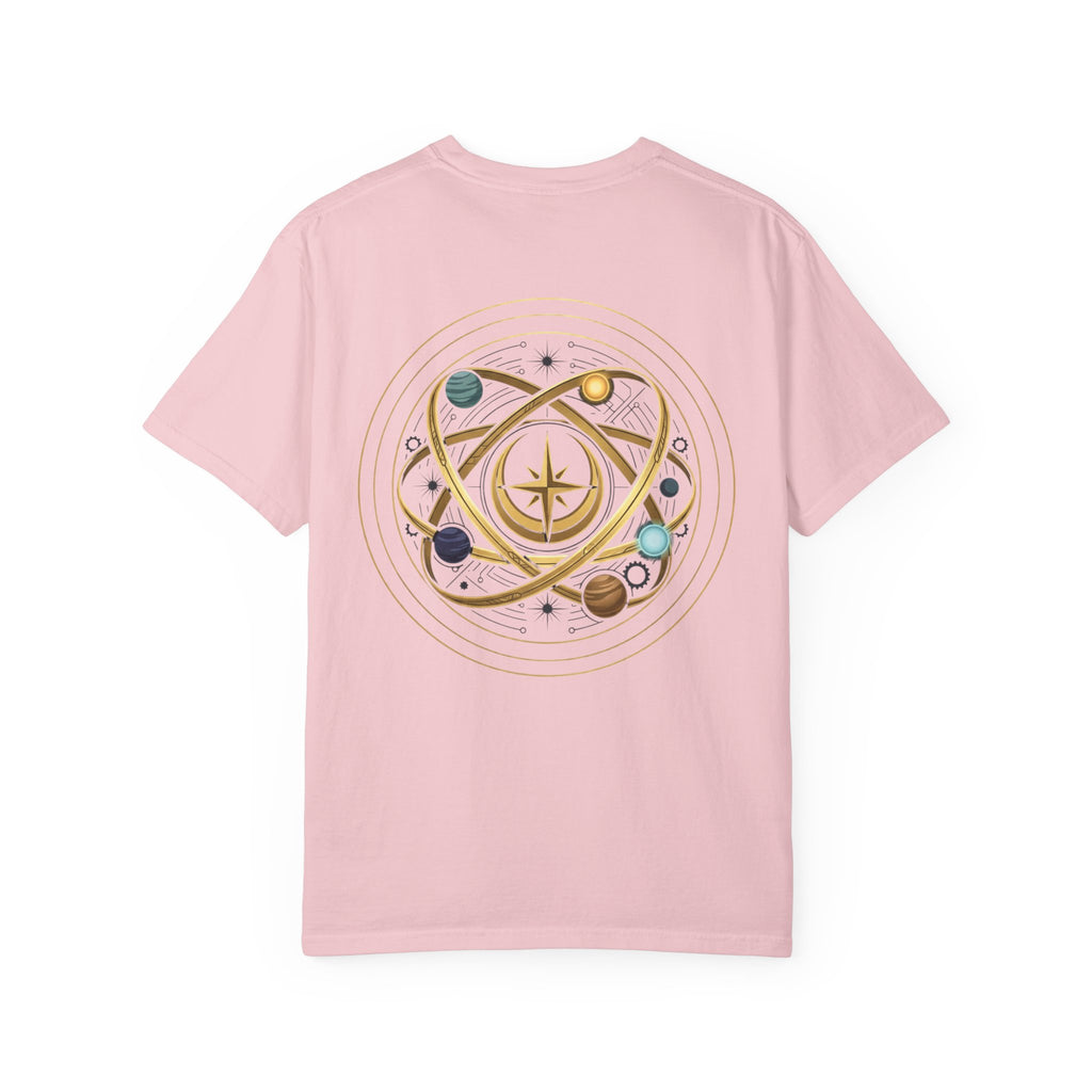 PRB Crown & Cosmos Graphic T-Shirt | Gold Royal Crest & Celestial Back by Printify