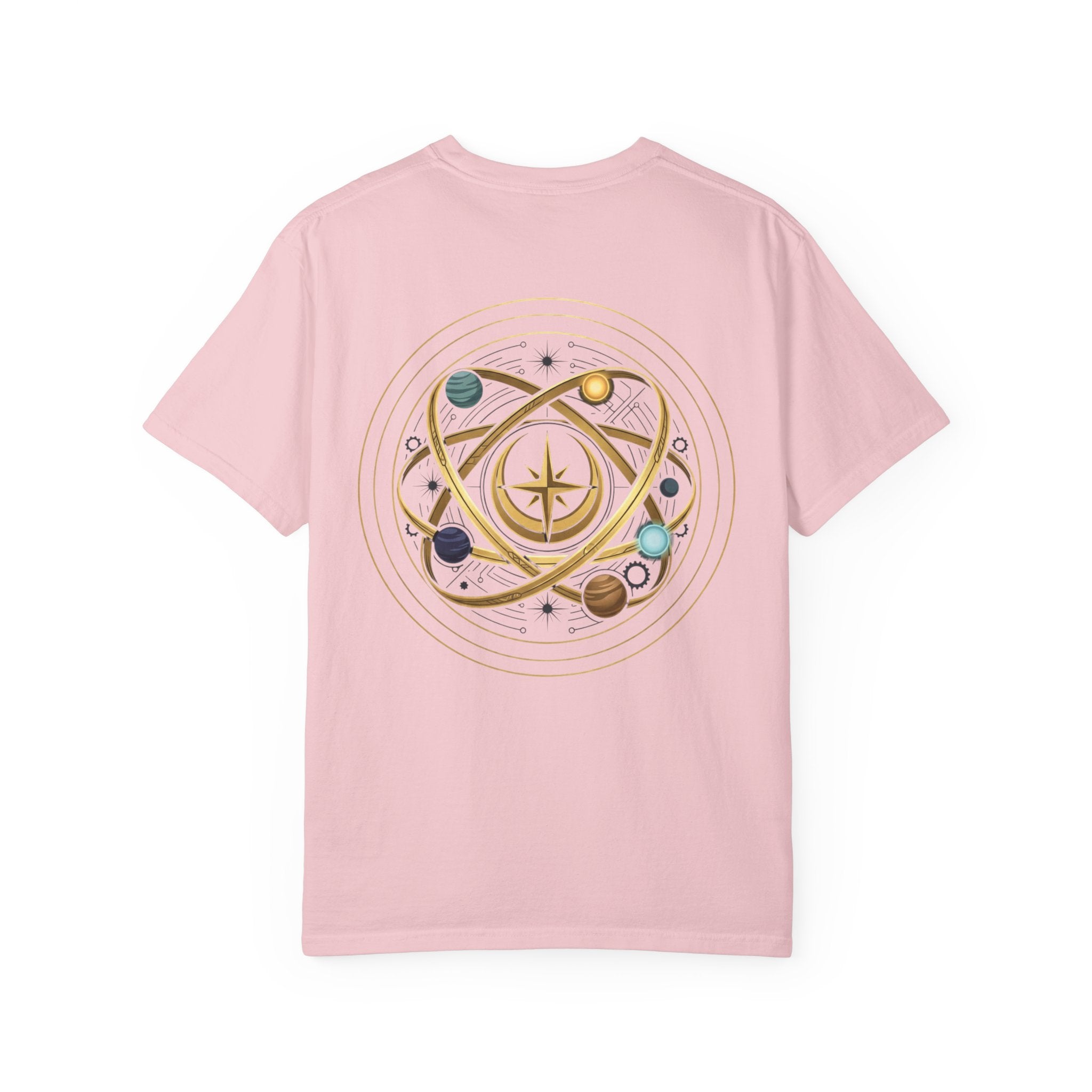 PRB Crown & Cosmos Graphic T-Shirt | Gold Royal Crest & Celestial Back by Printify
