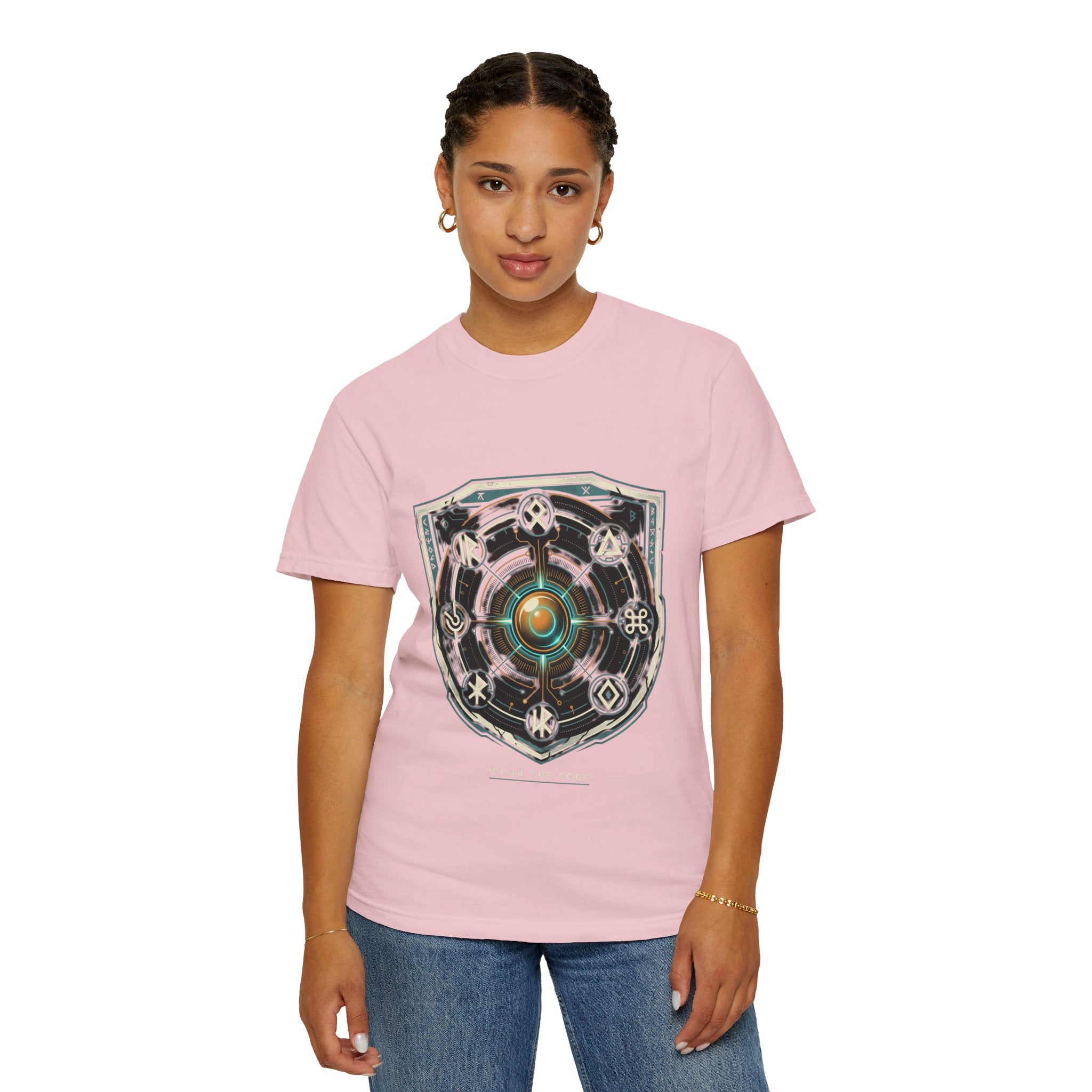 Power Runs Black PRB "Wear The Code" Mystic Shield T-Shirt — Geometric Sigil Graphic Tee by Power Runs Black
