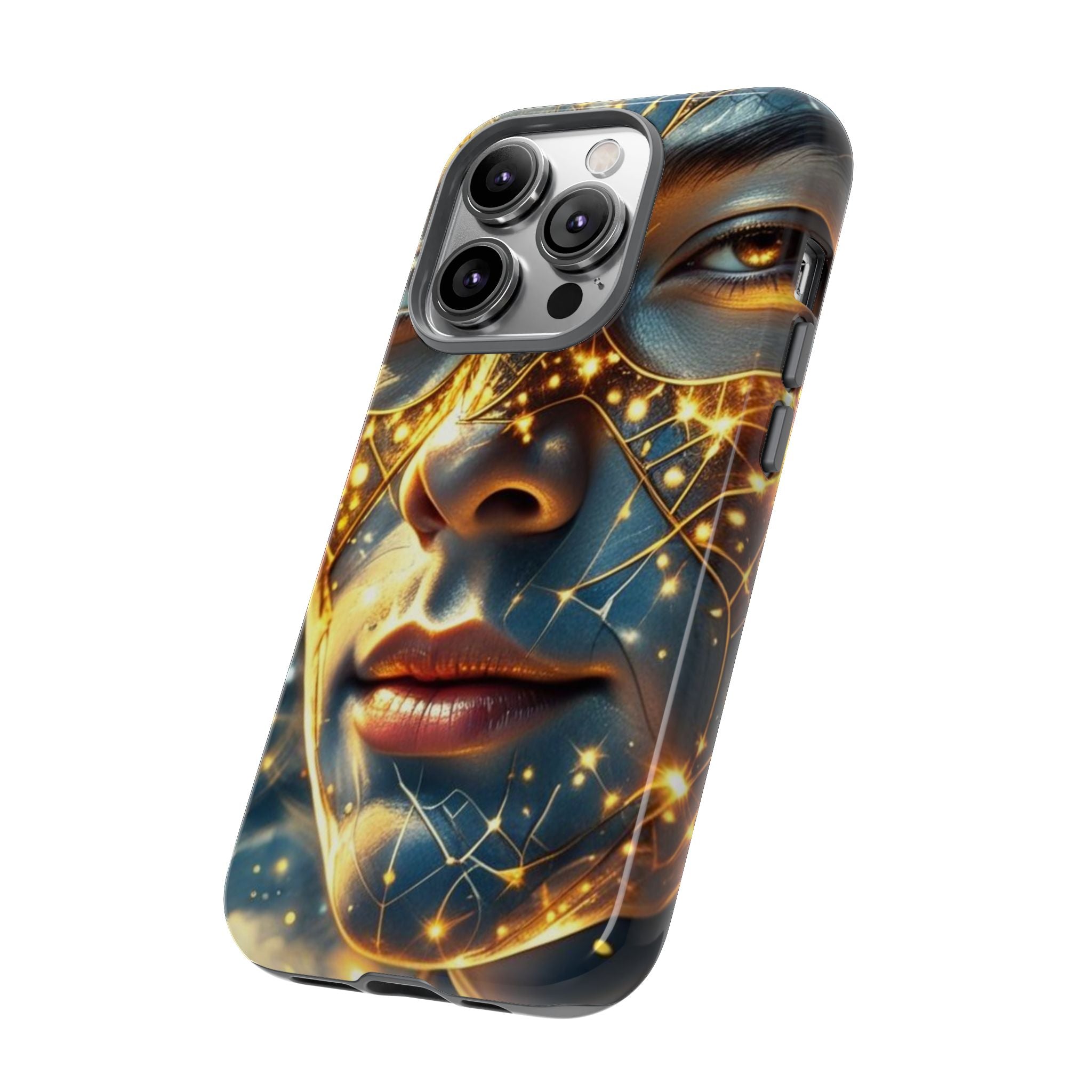 PRB Galactic Portrait Tough Case | Cosmic Face Phone Case, Starry Nebula Design by Printify