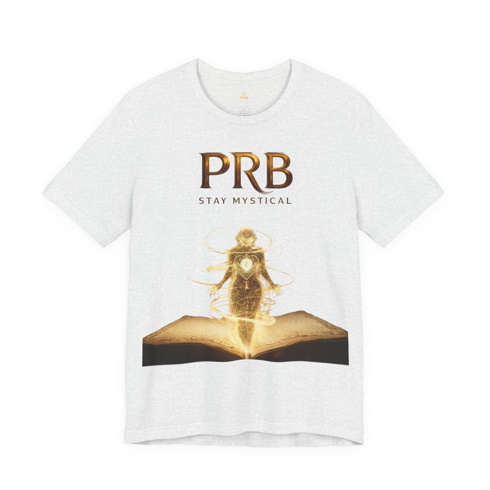 PRB Mystical Graphic Tee – "PRB Stay Mystical" Spiritual Book & Light Design by Power Runs Black