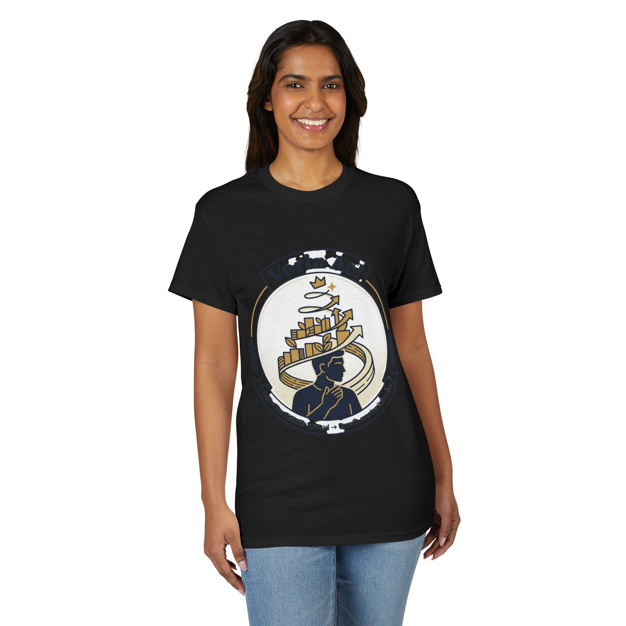 Power Runs Black PRB Vorin Ael Crest T-Shirt — Fantasy Guild Emblem Tee by Printify