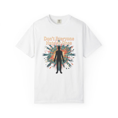 Power Runs Black Don't Everyone Hate Me Once" Retro Silhouette Graphic Tee by Printify