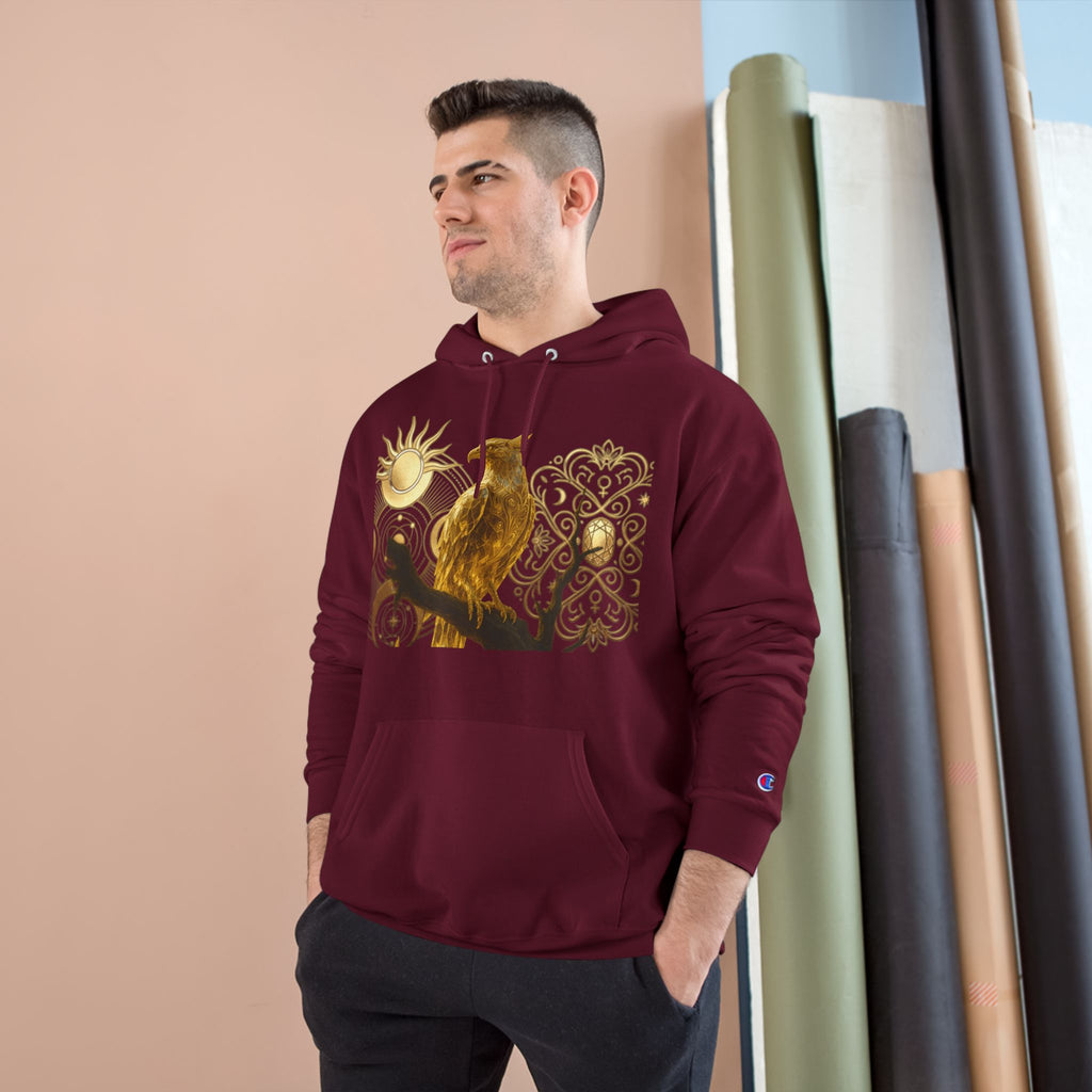 PRB Golden Owl Sundial Graphic Champion Hoodie by Power Runs Black