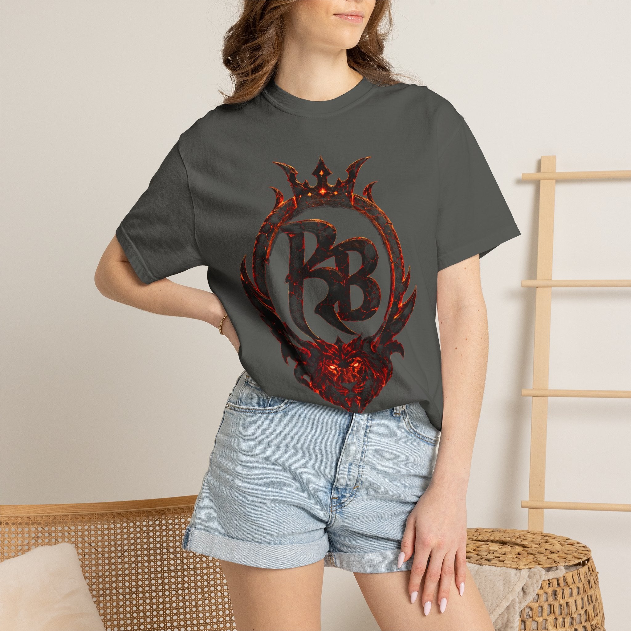 Power Runs Back PRB Flame Logo T-shirt | Fiery Emblem Tee, Grunge Rock Chic by Printify
