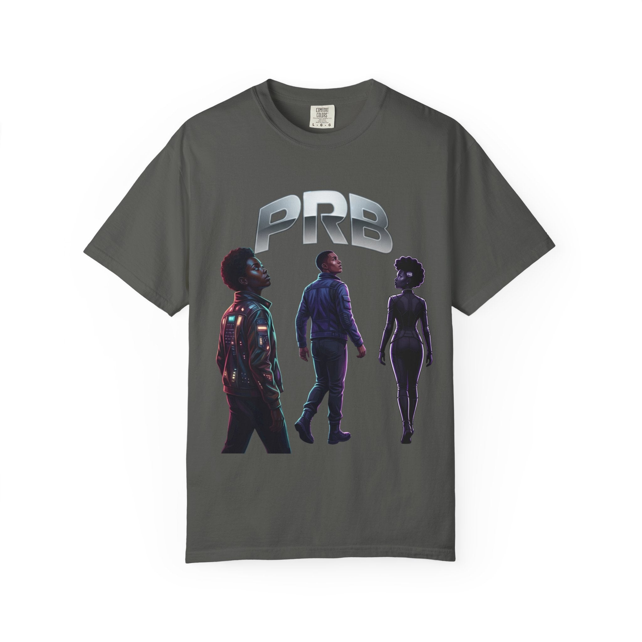 Printify PRB Silhouette Band T-Shirt — Retro Futuristic Music Tee - T-Shirt