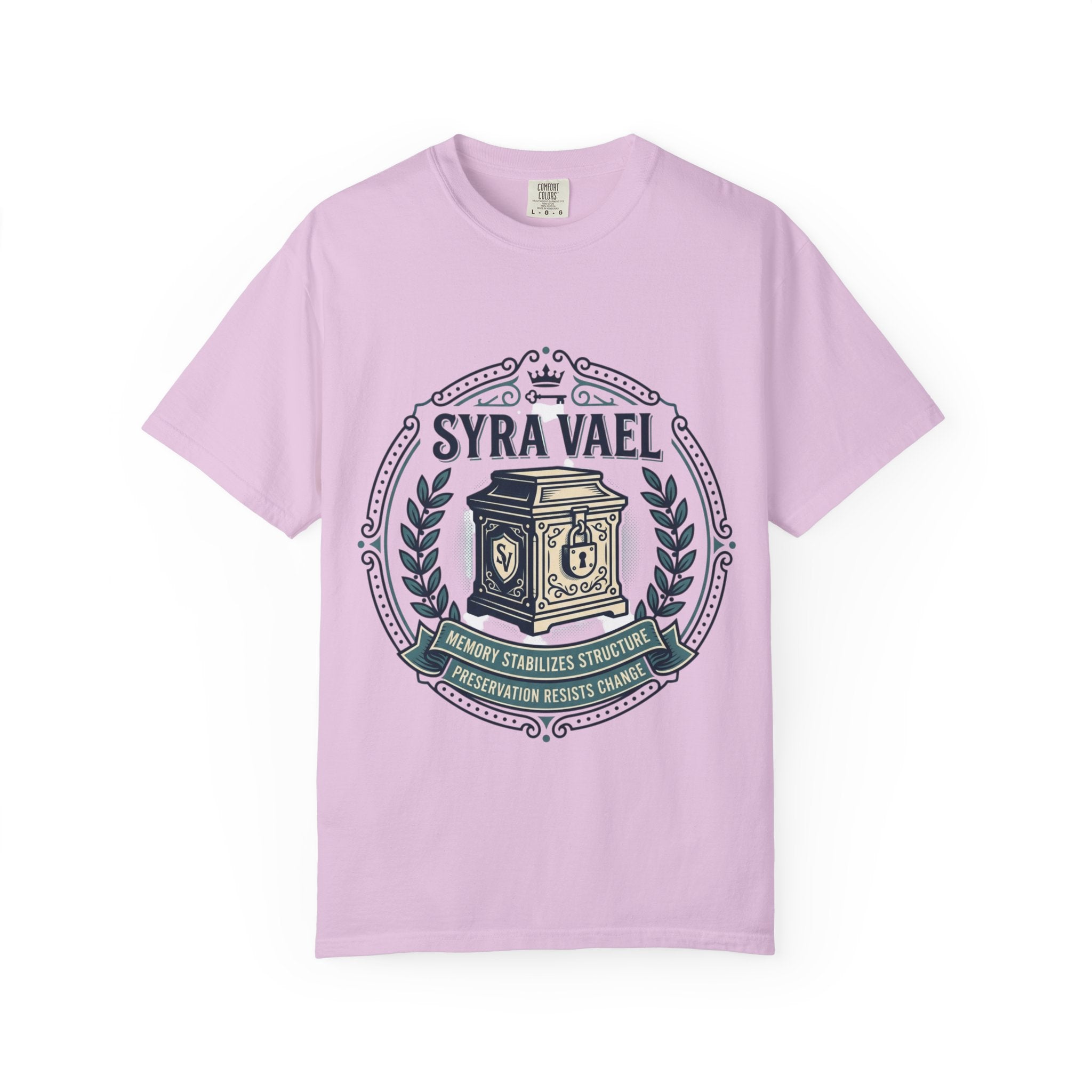 Power Runs Black PRB — Syra Vael Vintage Crest Tee by Power Runs Black