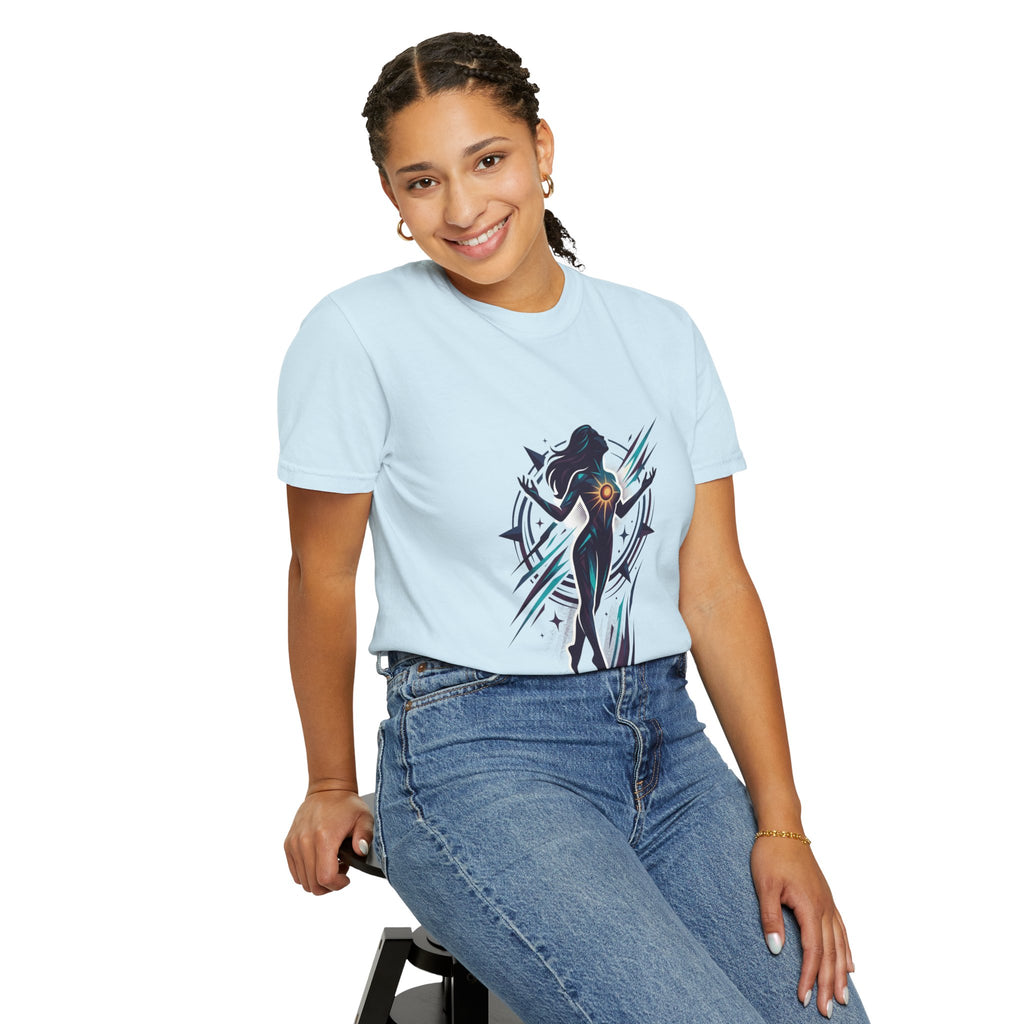 Power Runs Black PRB Ascension Graphic T-Shirt — Cosmic Silhouette Tee by Power Runs Black
